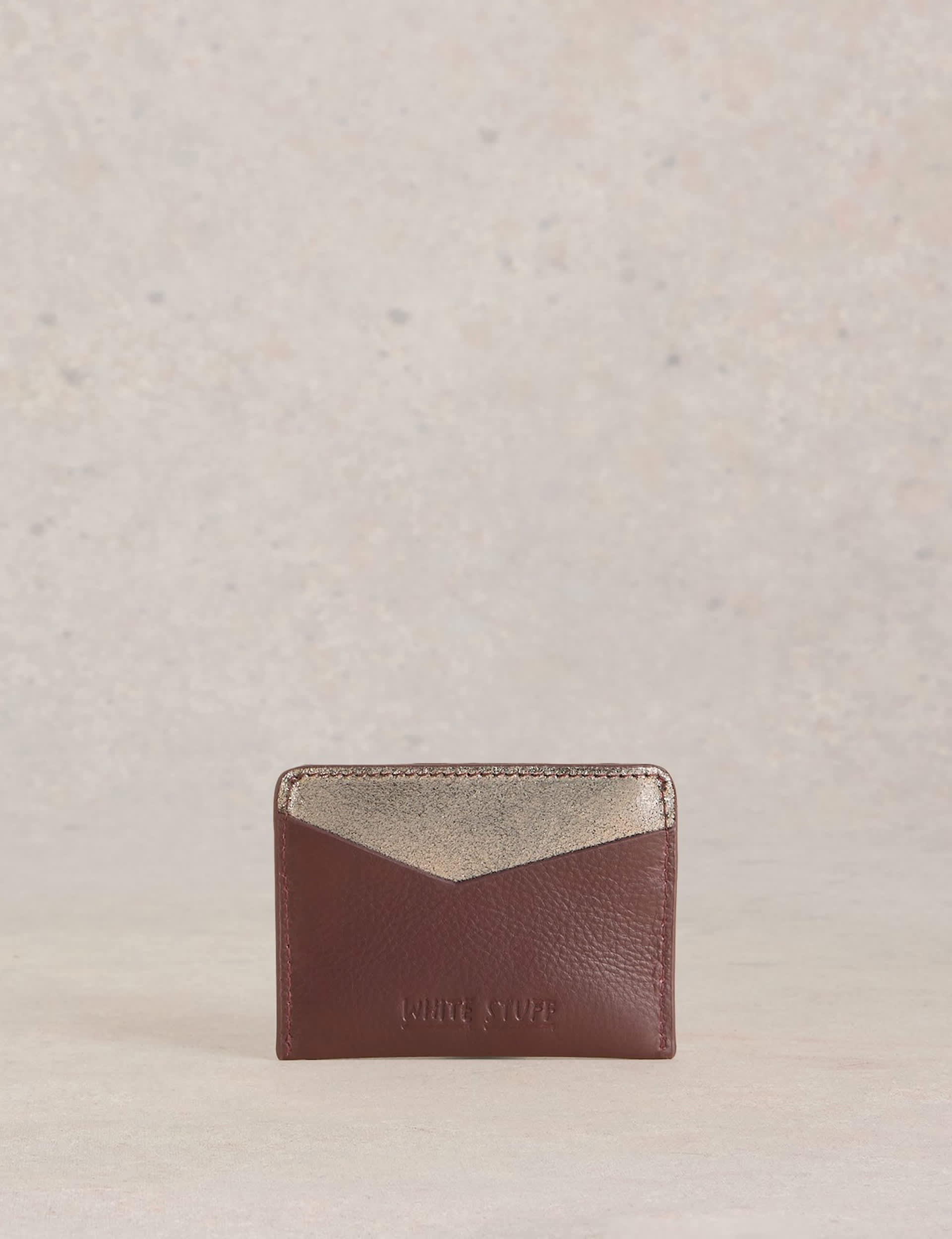 White Stuff Women's Leather Cardholder - Metallic, Metallic