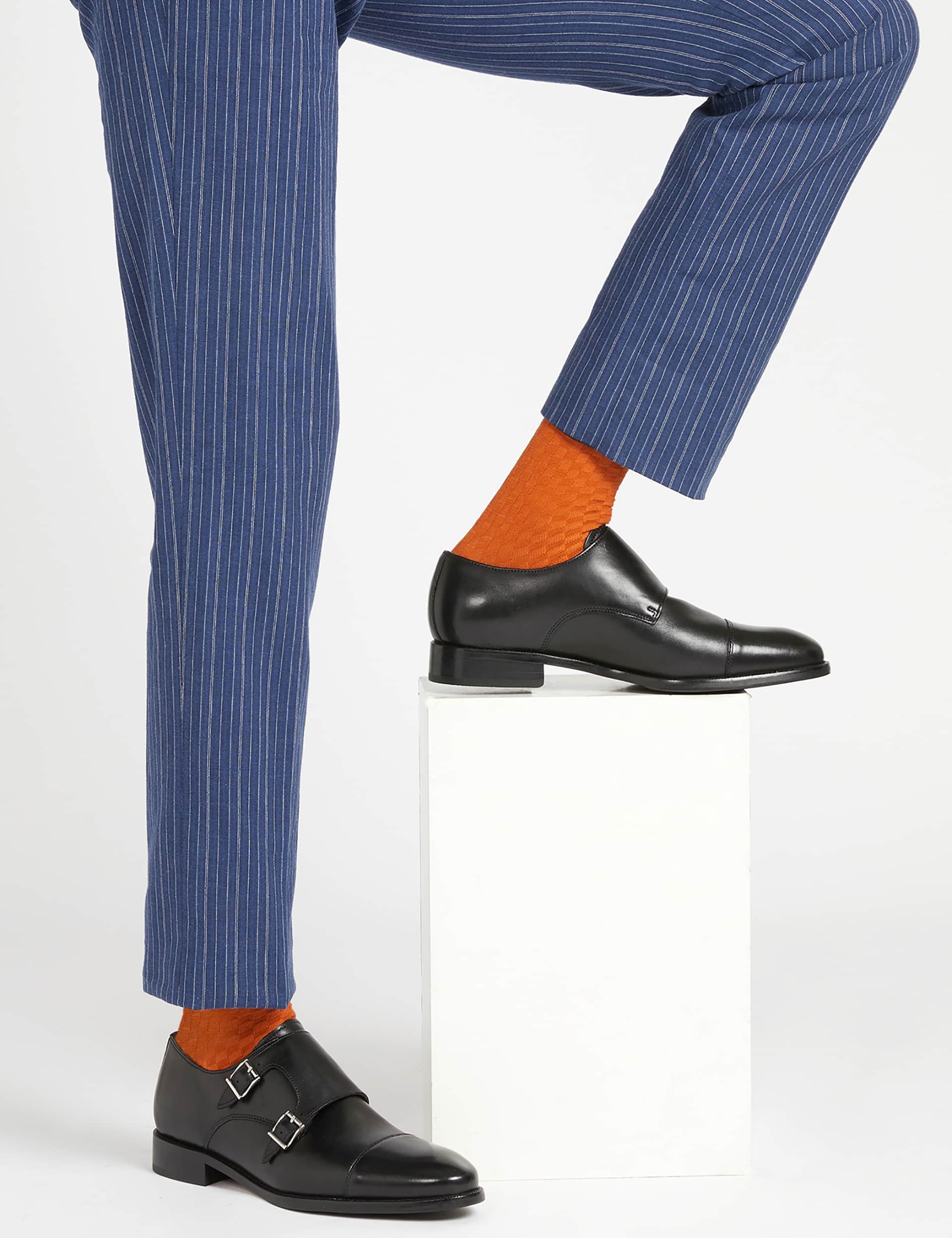 Jones Bootmaker Women's Leather Double Monk Strap Shoes