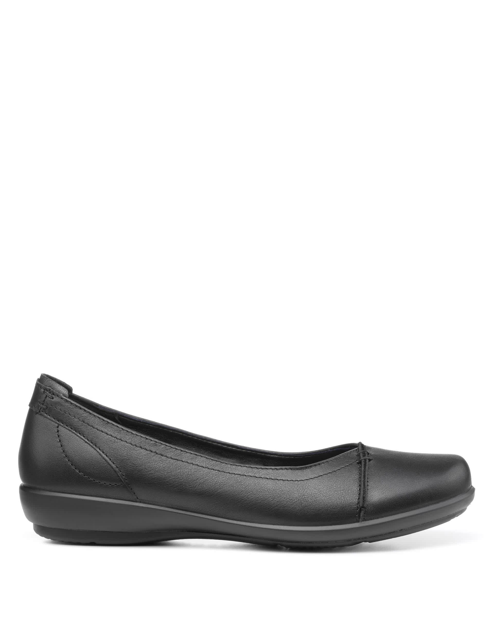 Hotter Women's Robyn II Wide Fit Leather Ballet Pumps - 5.5 - Black, Black