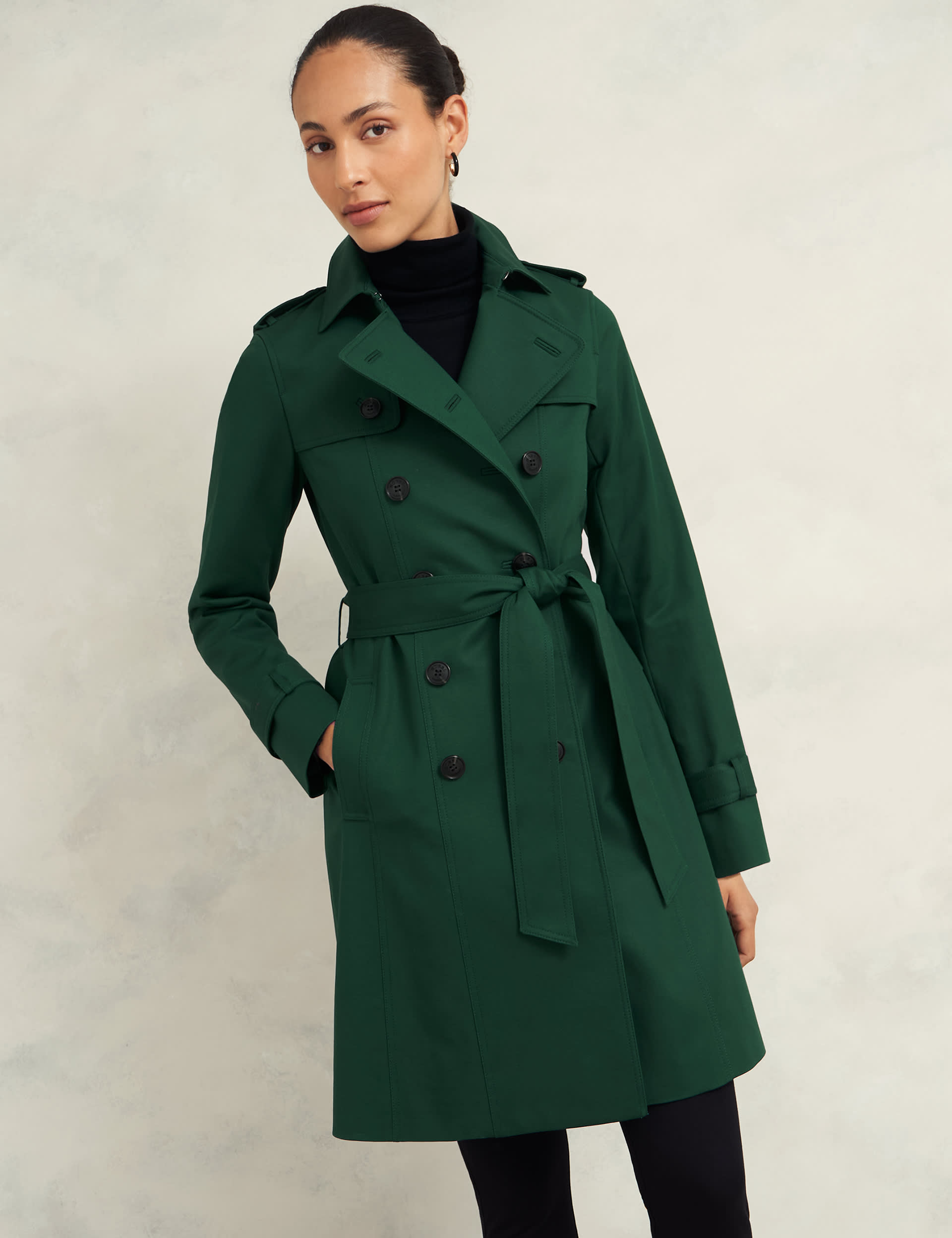 Hobbs Women's Saskia Belted Water Resistant Trench Coat