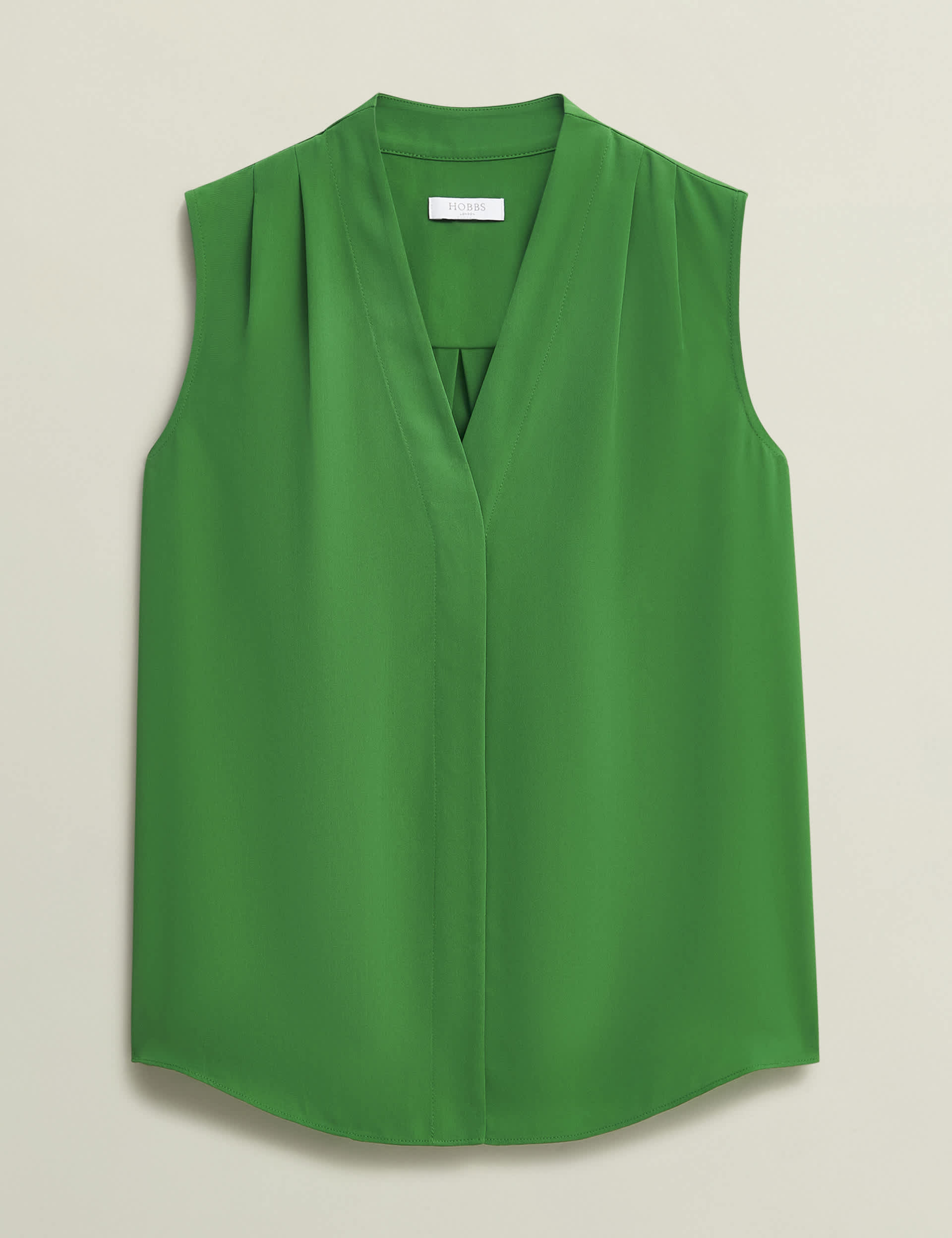 Hobbs Women's V-Neck Sleeveless Blouse - 12 - Green, Green