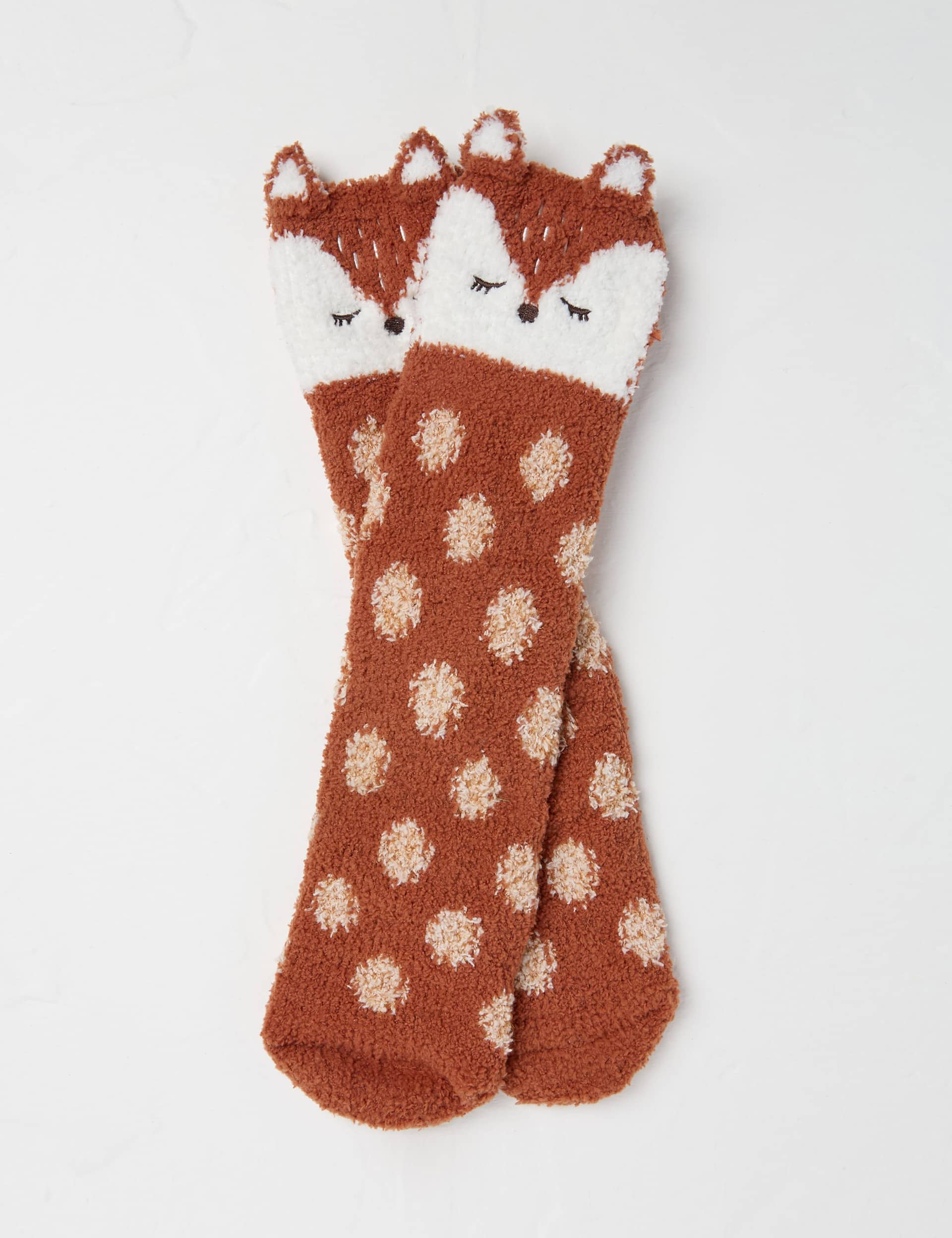 Fatface Women's Fox Fluffy Socks