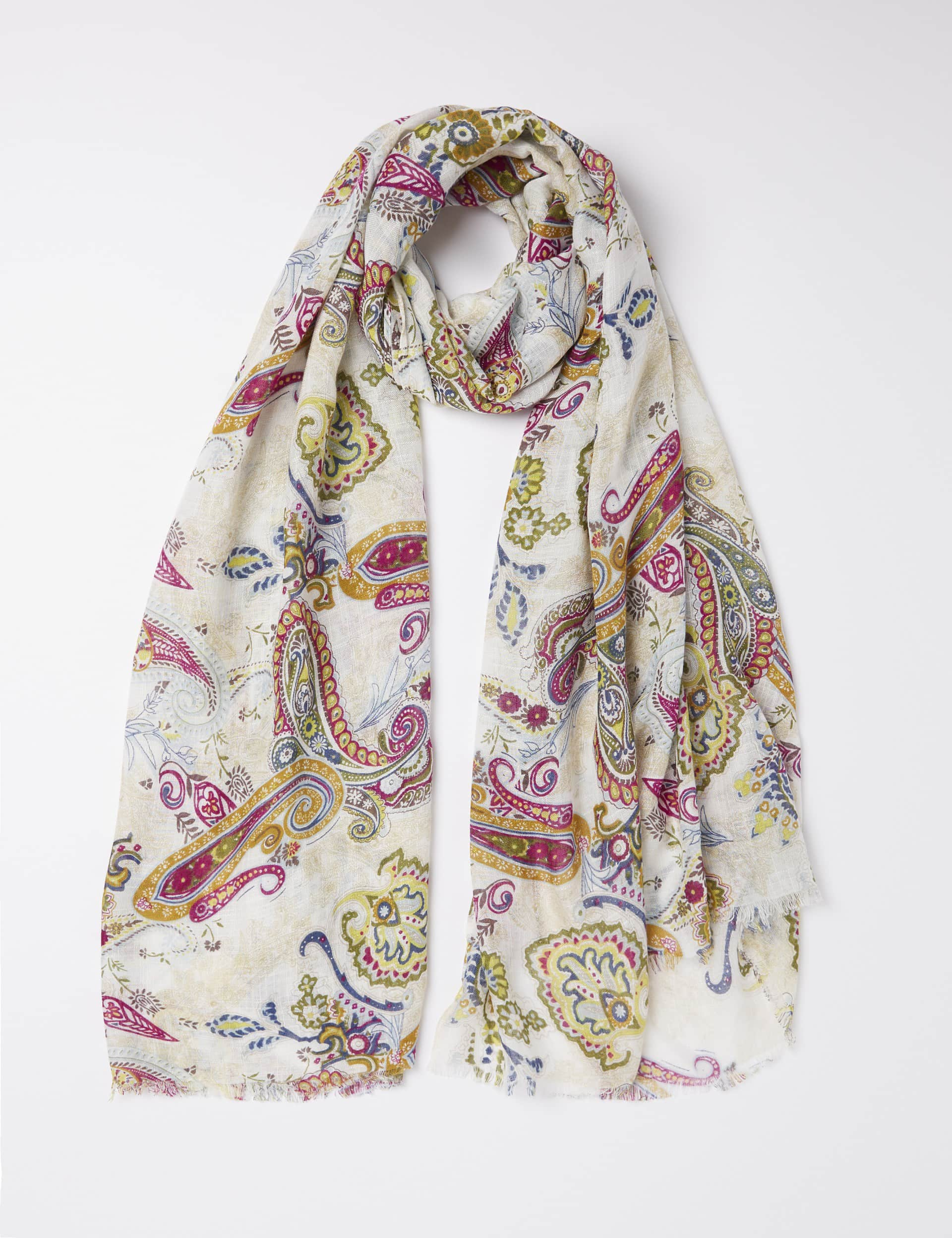 Fatface Women's Paisley Scarf - Ivory Mix, Ivory Mix