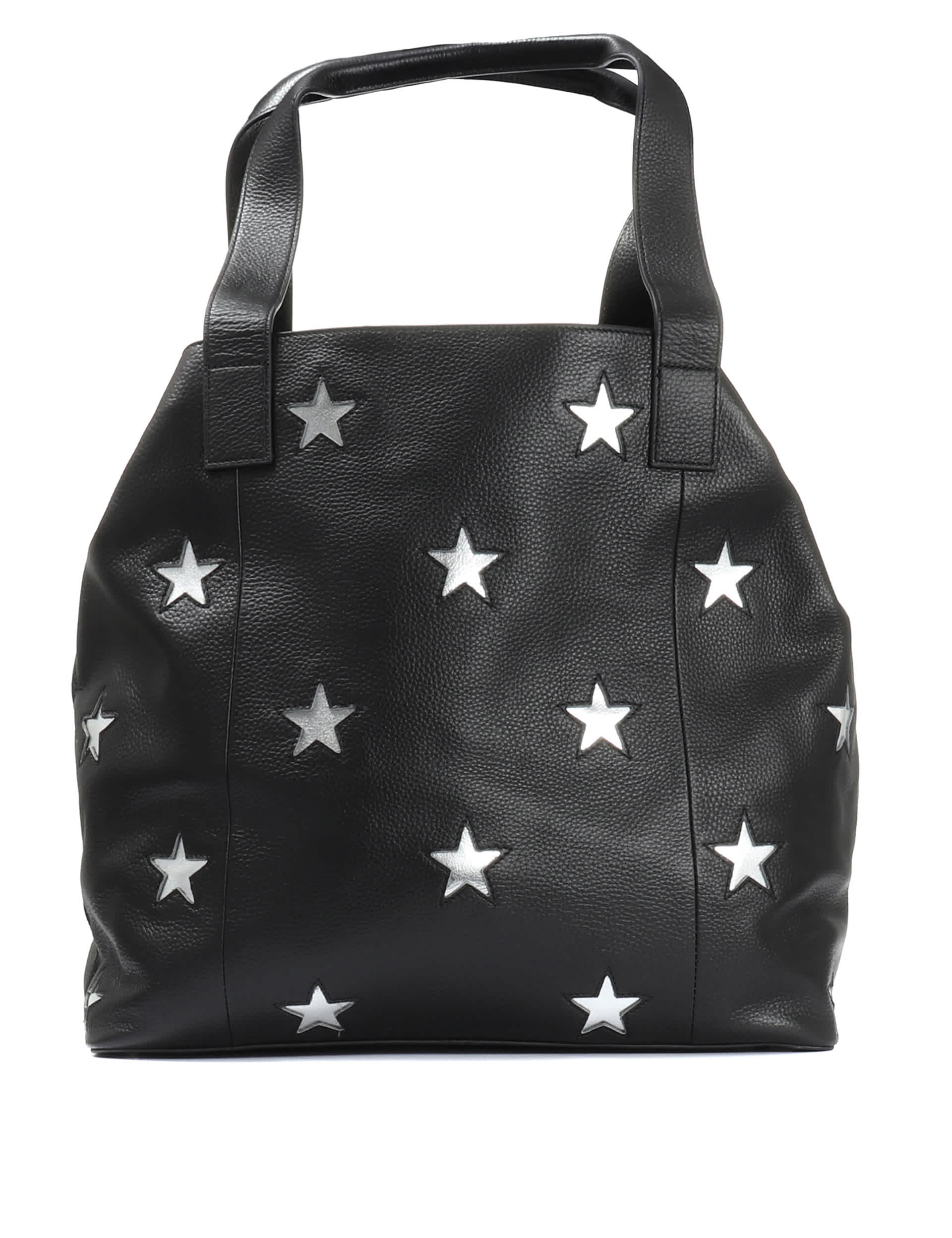 Jones Bootmaker Women's Leather Star Tote Bag - Black Mix, Black Mix