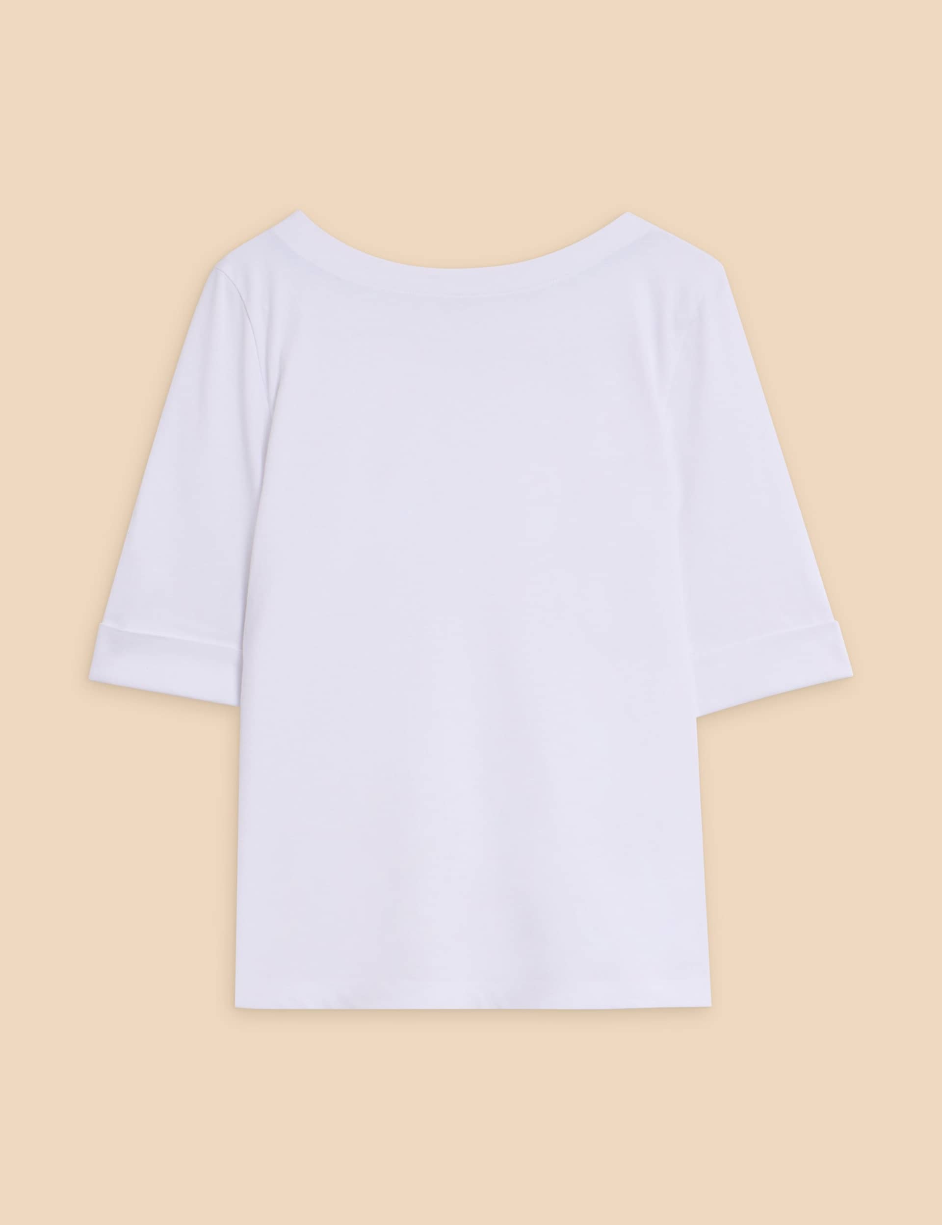 White Stuff Women's Pure Cotton T-Shirt - 10, White