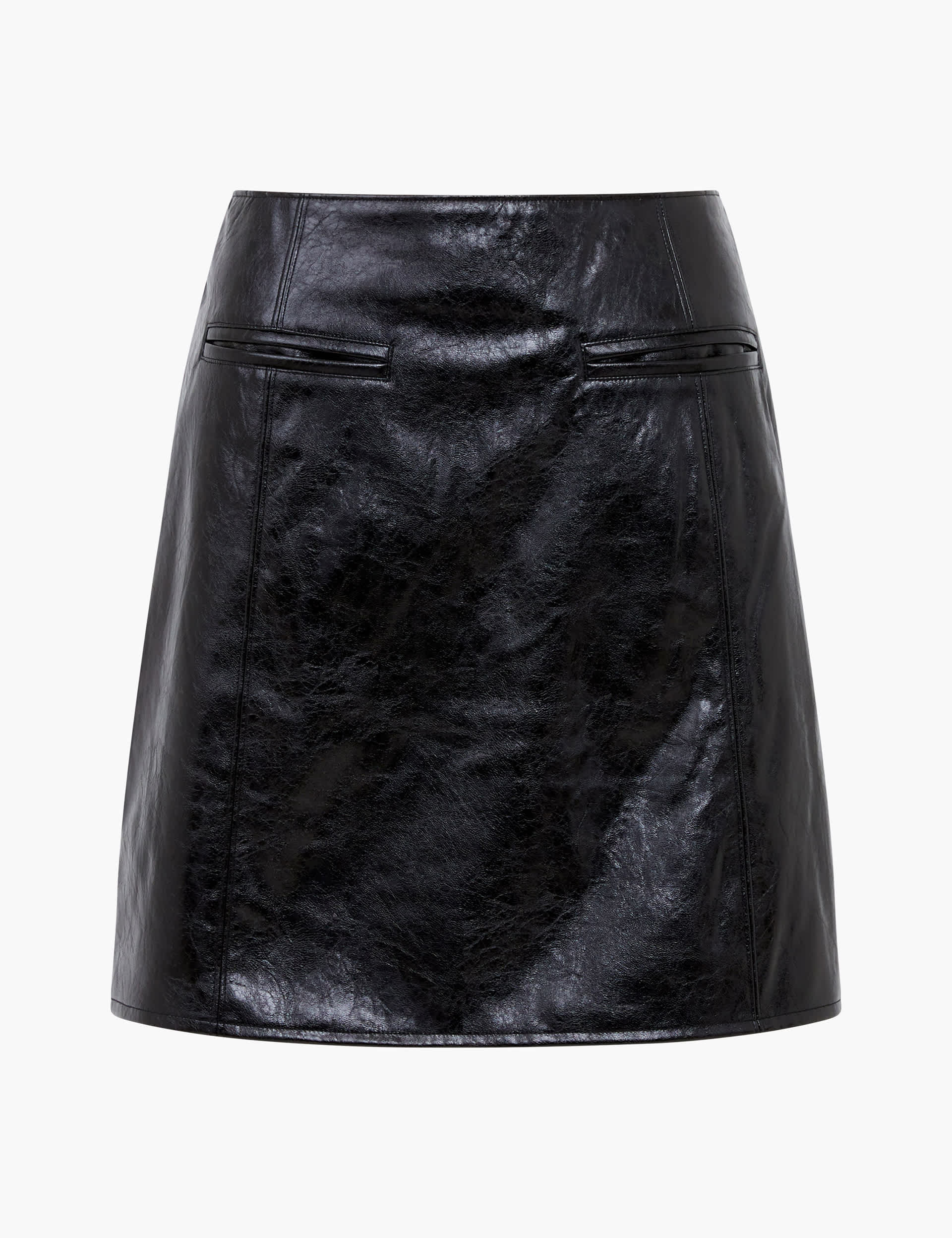 French Connection Women's Mini A-Line Skirt - 6 - Black, Black