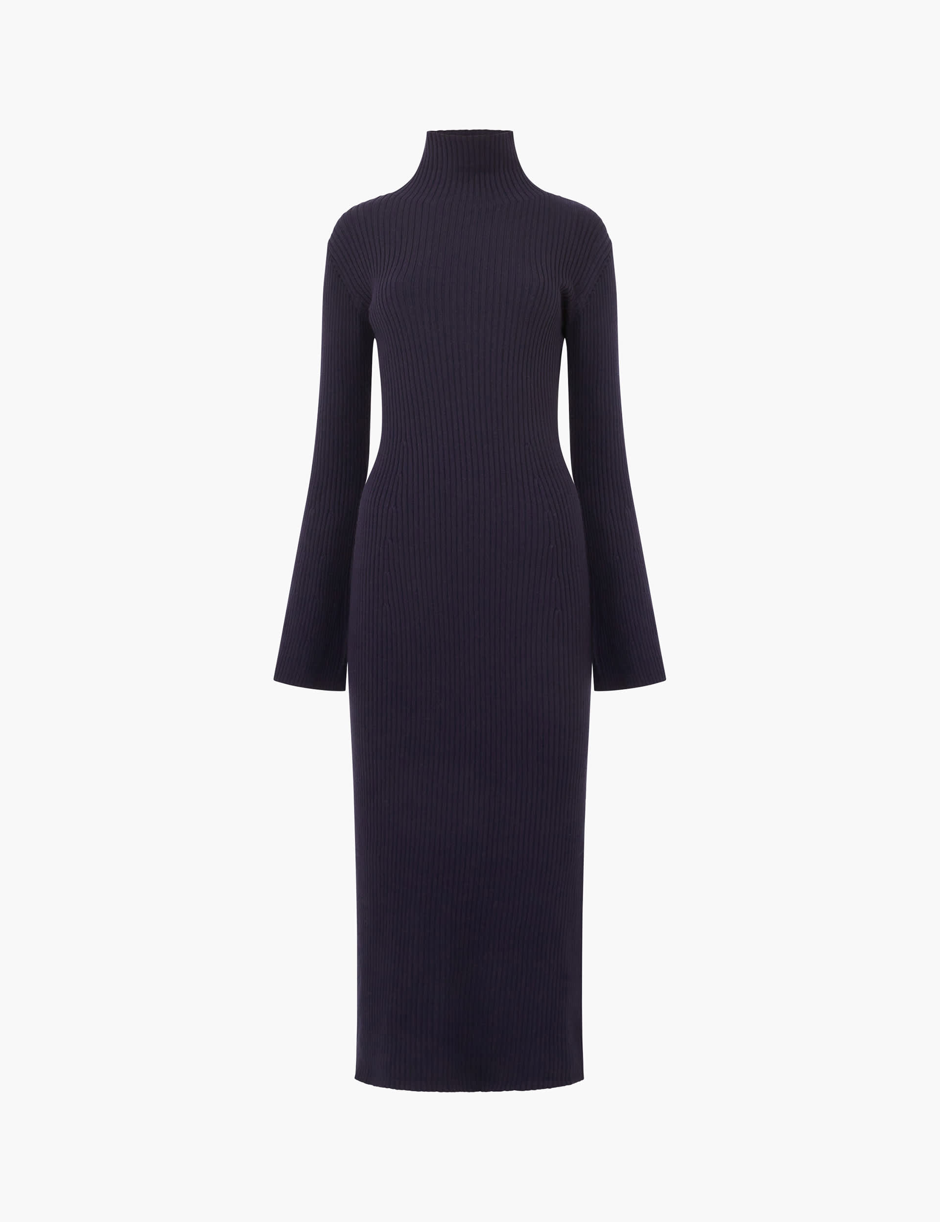 French Connection Women's Knitted High Neck Maxi Dress - Navy, Navy