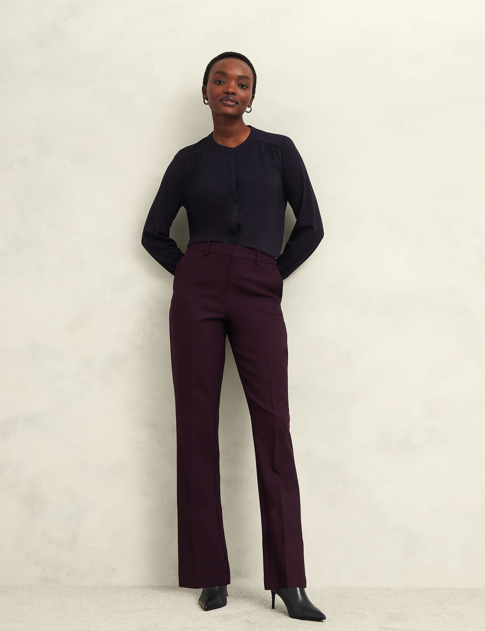 Hobbs Women's Jersey Crew Neck Blouse