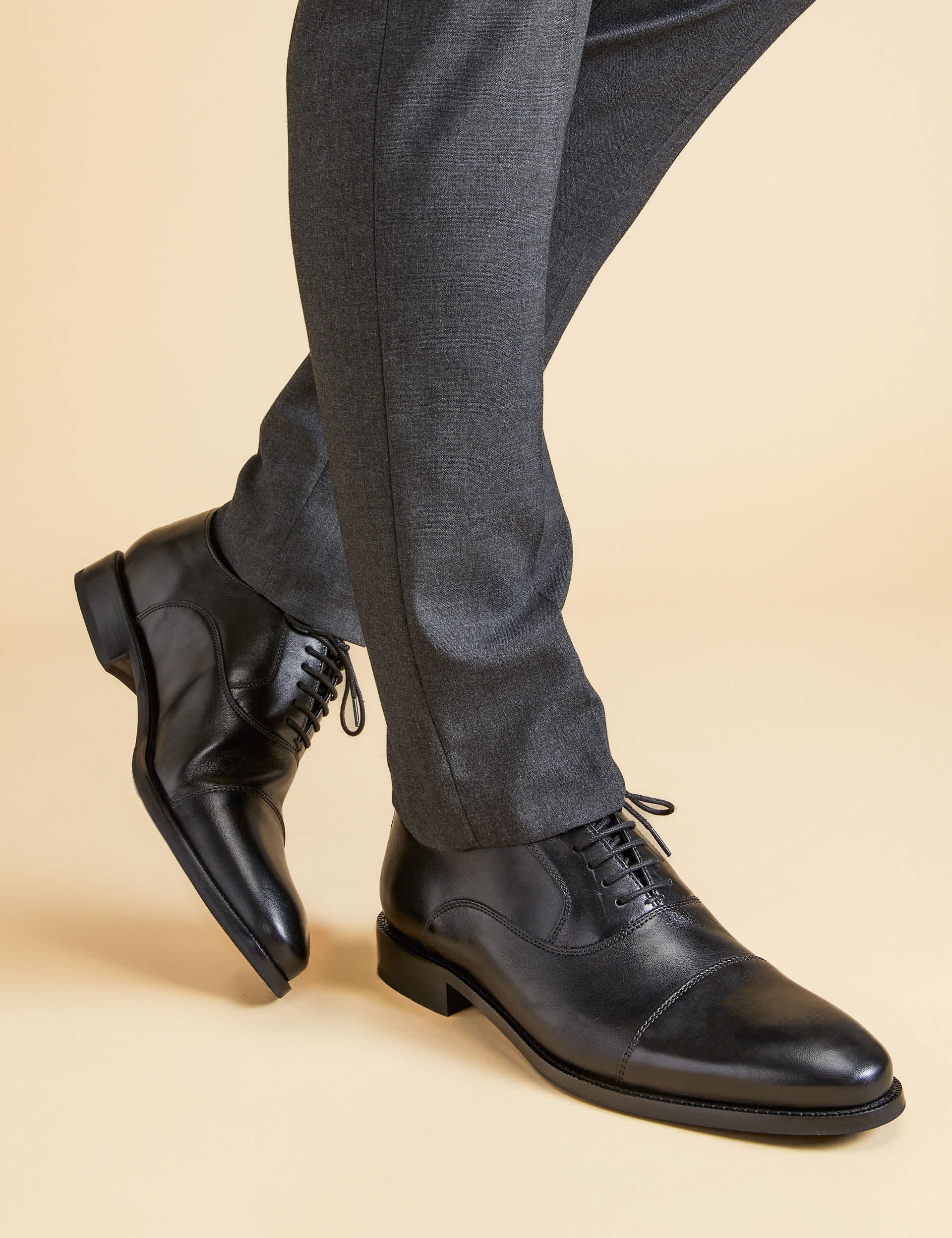 Jones Bootmaker Men's Wide Fit Leather Oxford Shoes