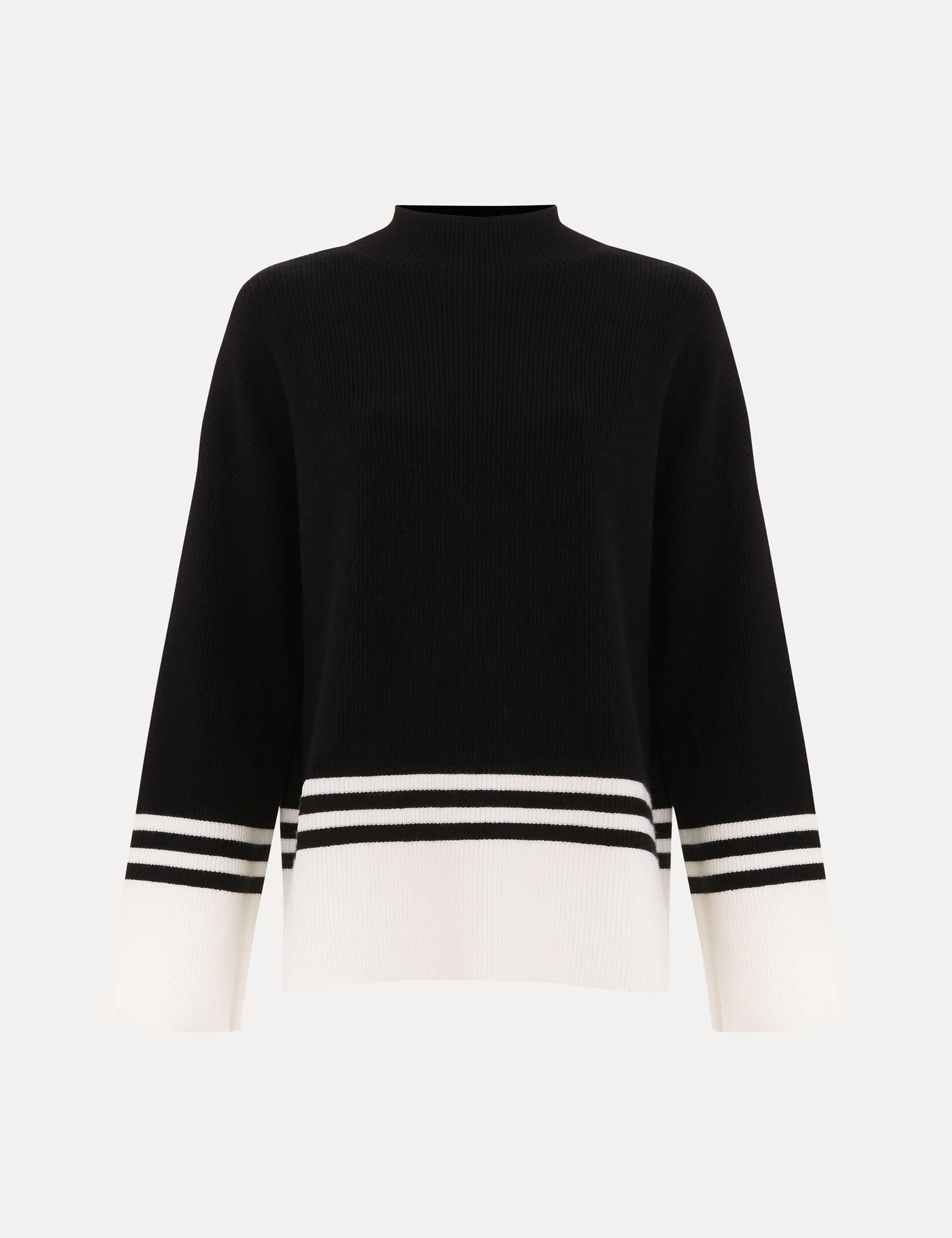 Phase Eight Women's Striped Jumper - Black Mix, Black Mix