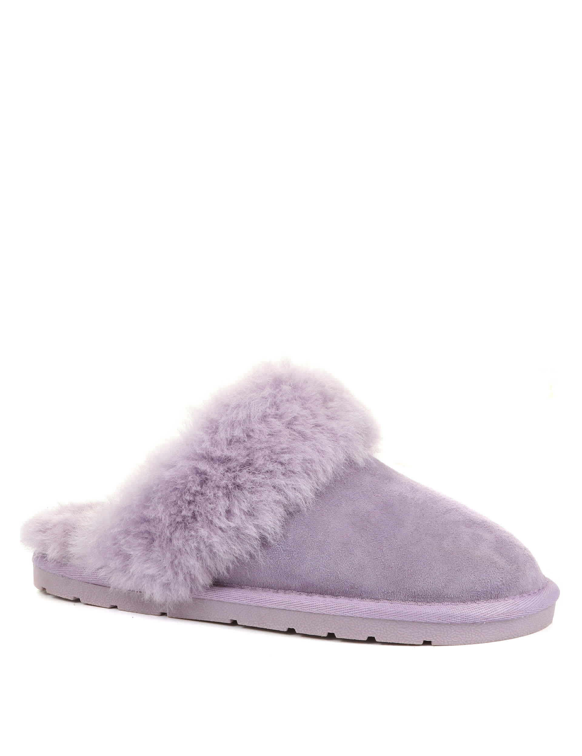 Jones Bootmaker Women's Sheepskin Mule Slippers - 6 - Purple, Purple