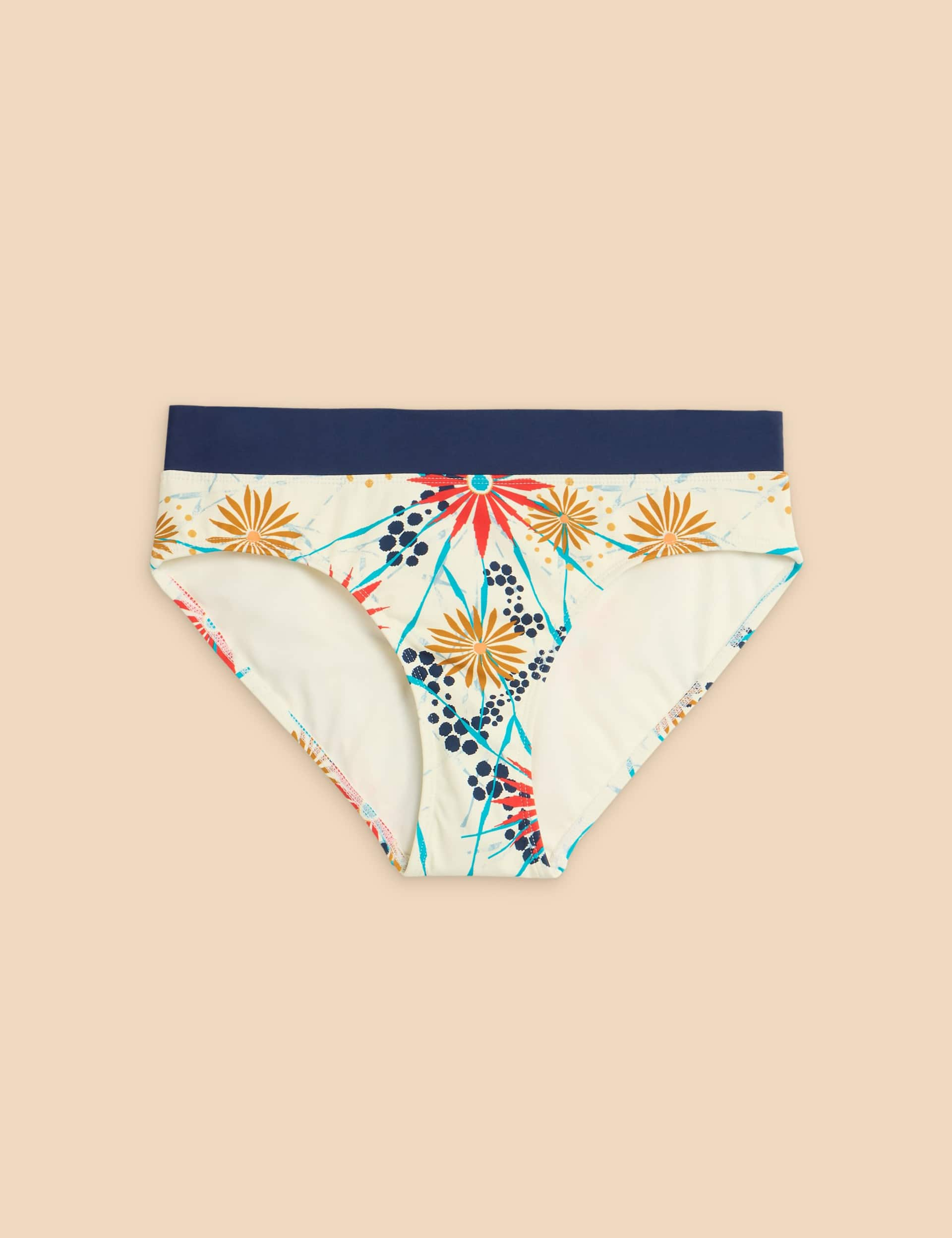 White Stuff Women's Floral Bikini Bottoms - 6 - White Mix, White Mix