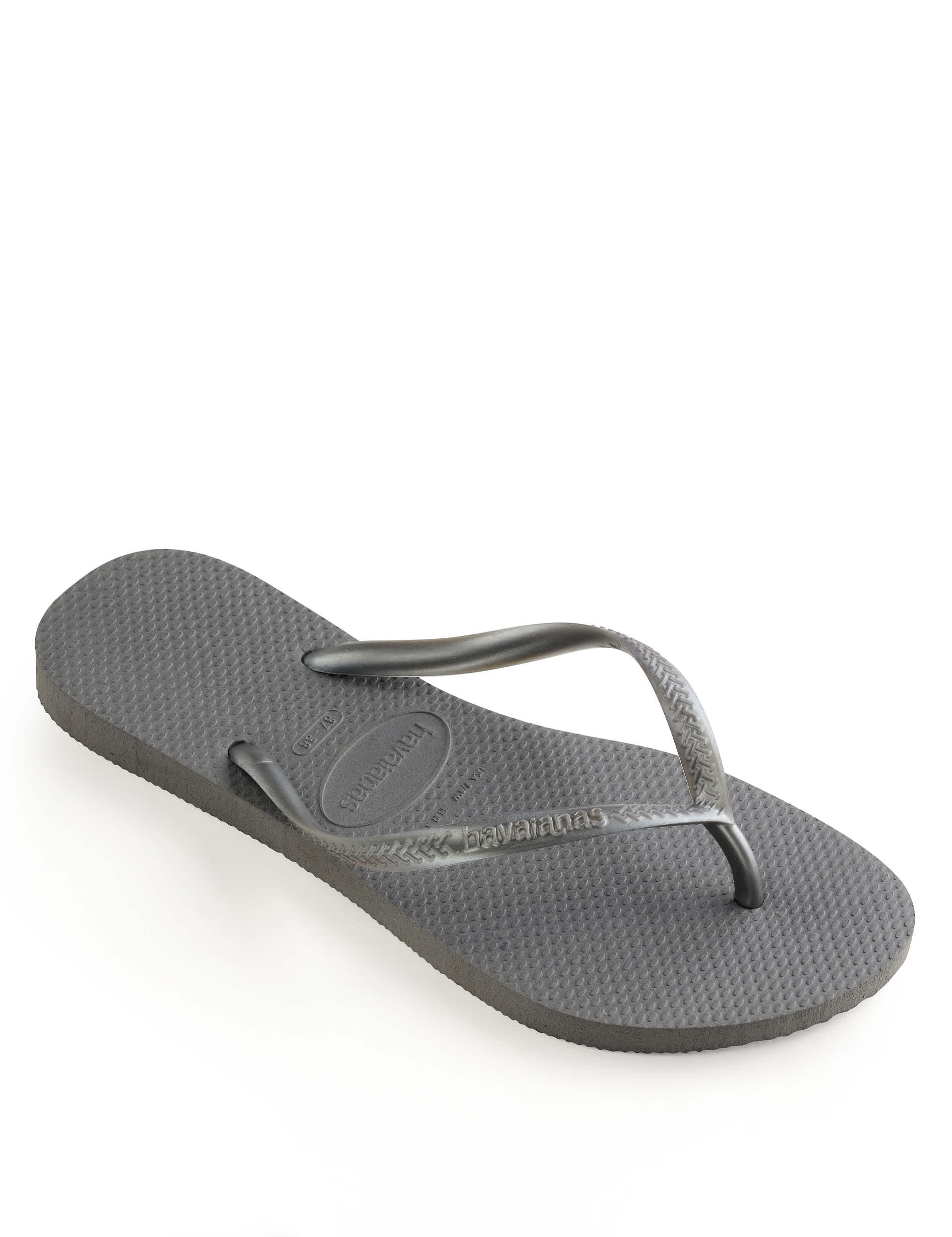 Havaianas Women's Slim Flip Flops - 35/36 - Grey, Black,Grey,Bronze