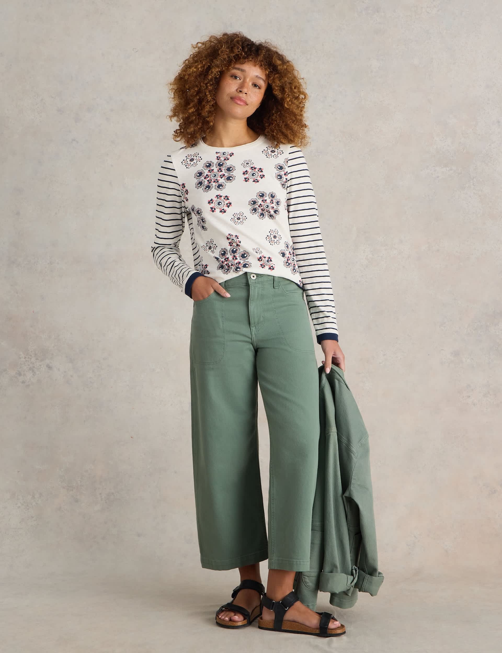 White Stuff Women's Pure Cotton Printed T-Shirt