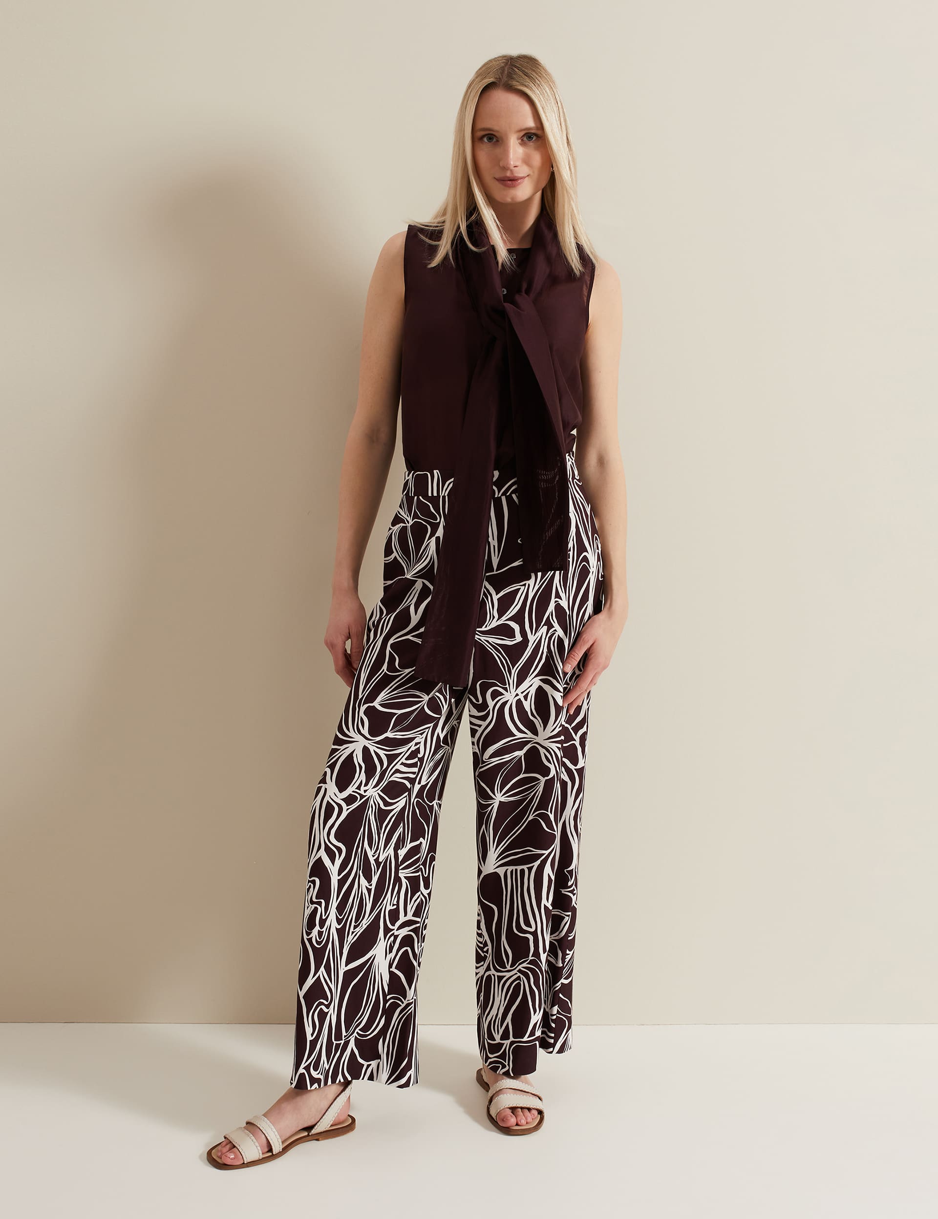 Phase Eight Women's Printed Wide Leg Culottes
