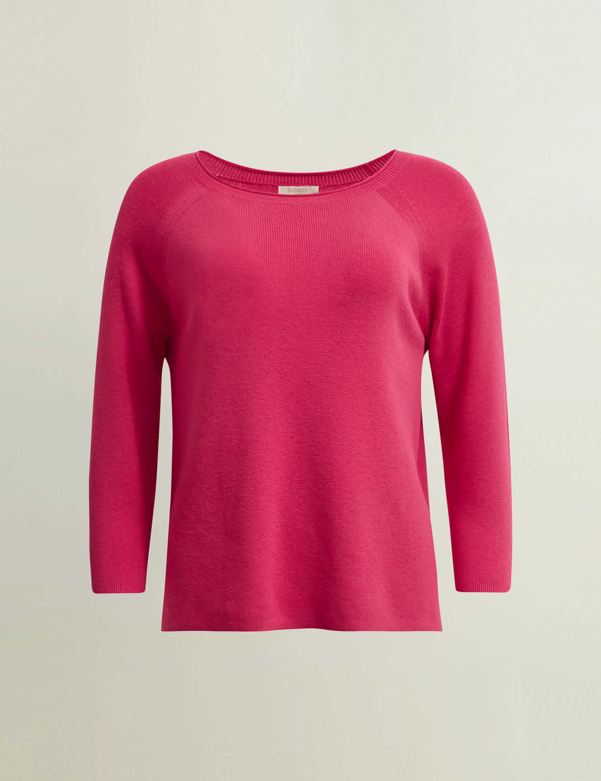 Hobbs Women's Crew Neck Jumper with Wool - S - Pink, Pink