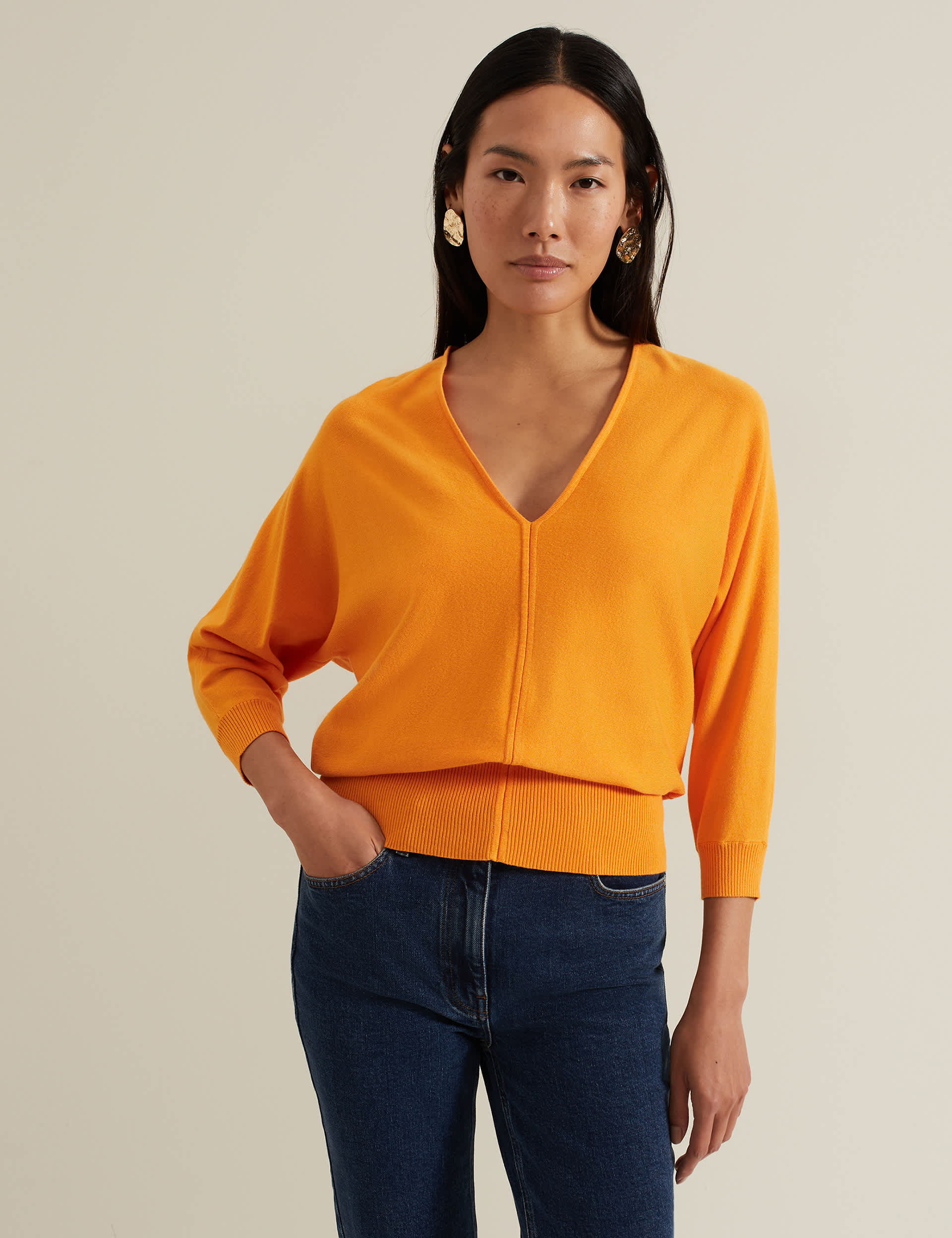 Phase Eight Women's V-Neck Batwing Sleeve Jumper