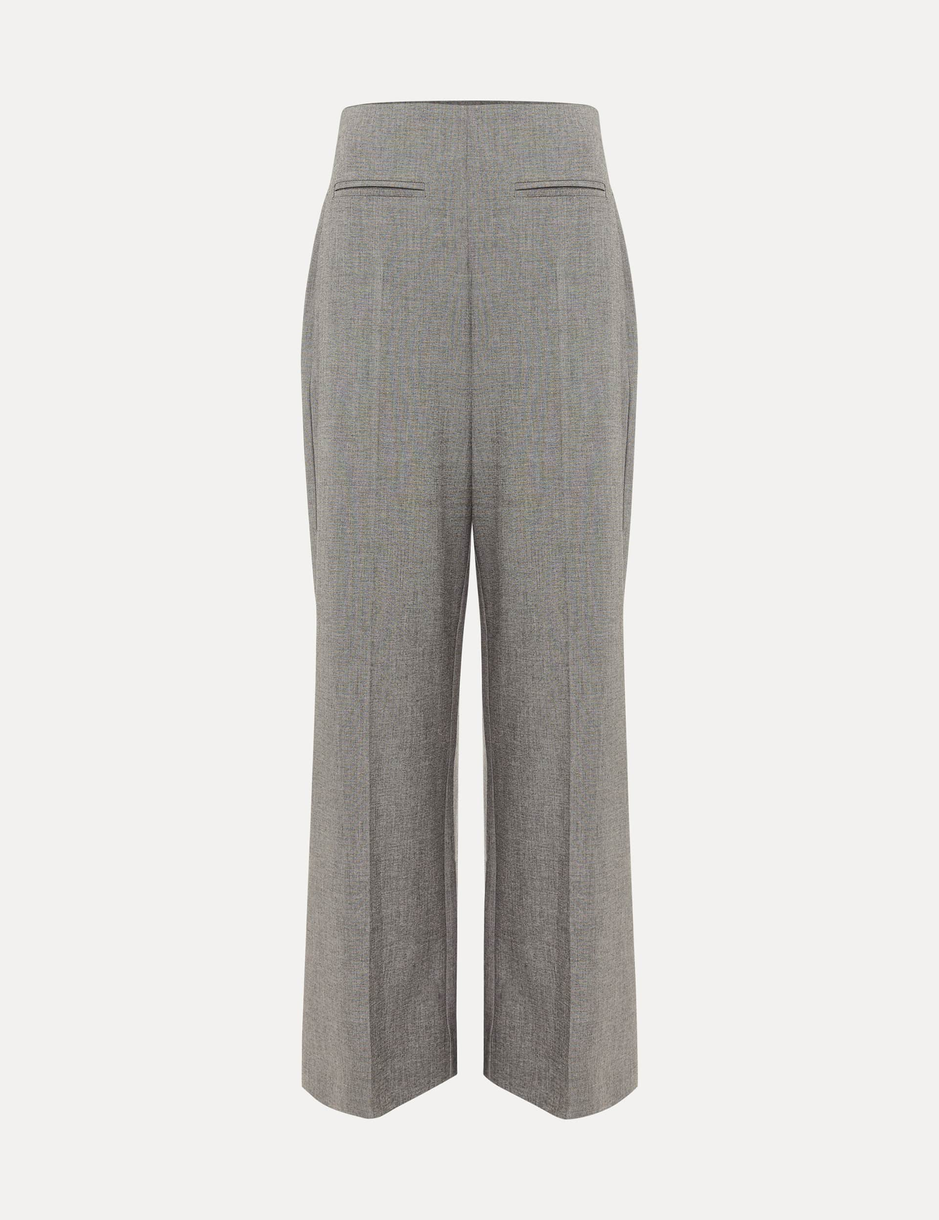 Phase Eight Women's Pleated Wide Leg Trousers - 12 - Grey Mix, Grey Mix