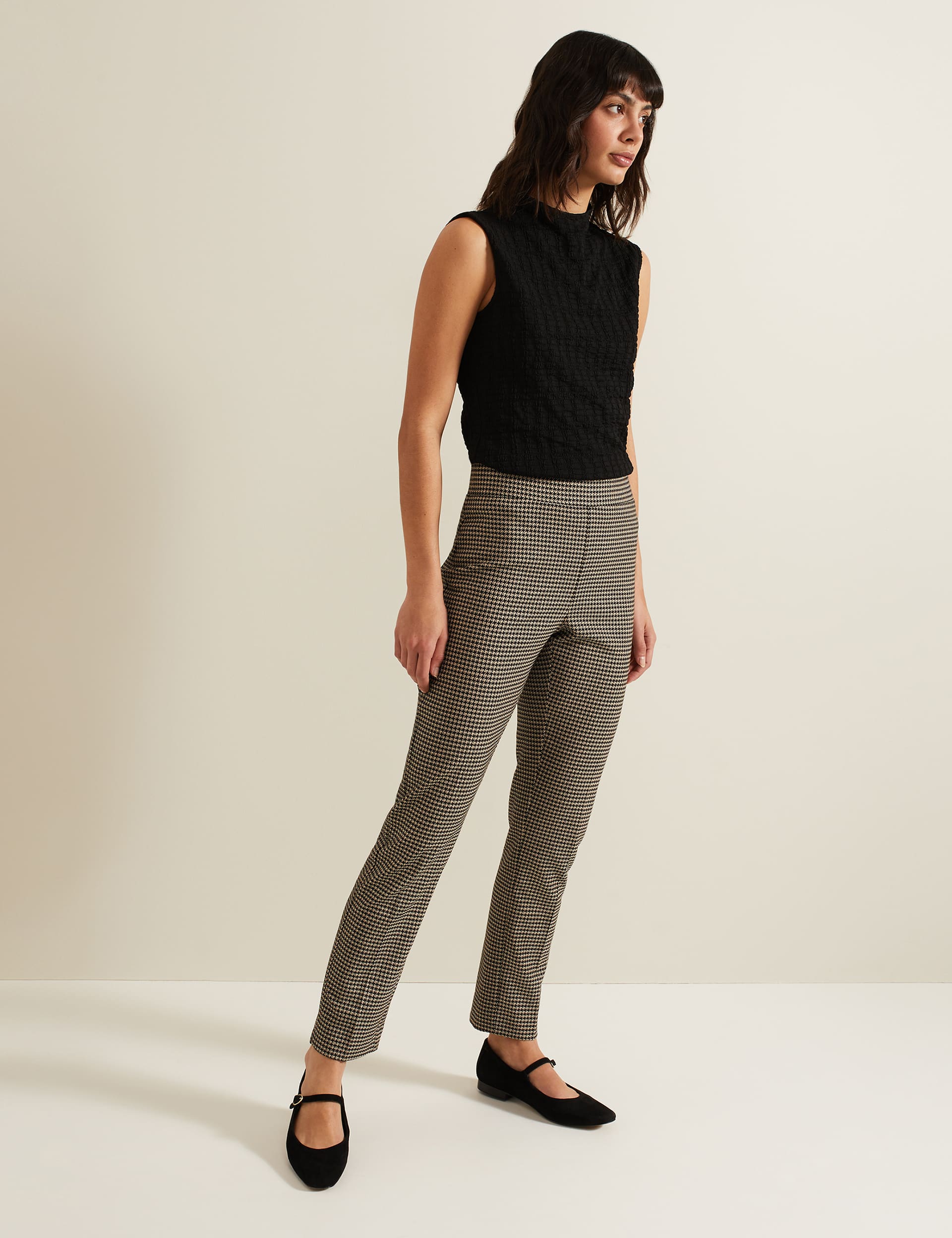 Phase Eight Women's Dogtooth Cigarette Slim Trousers
