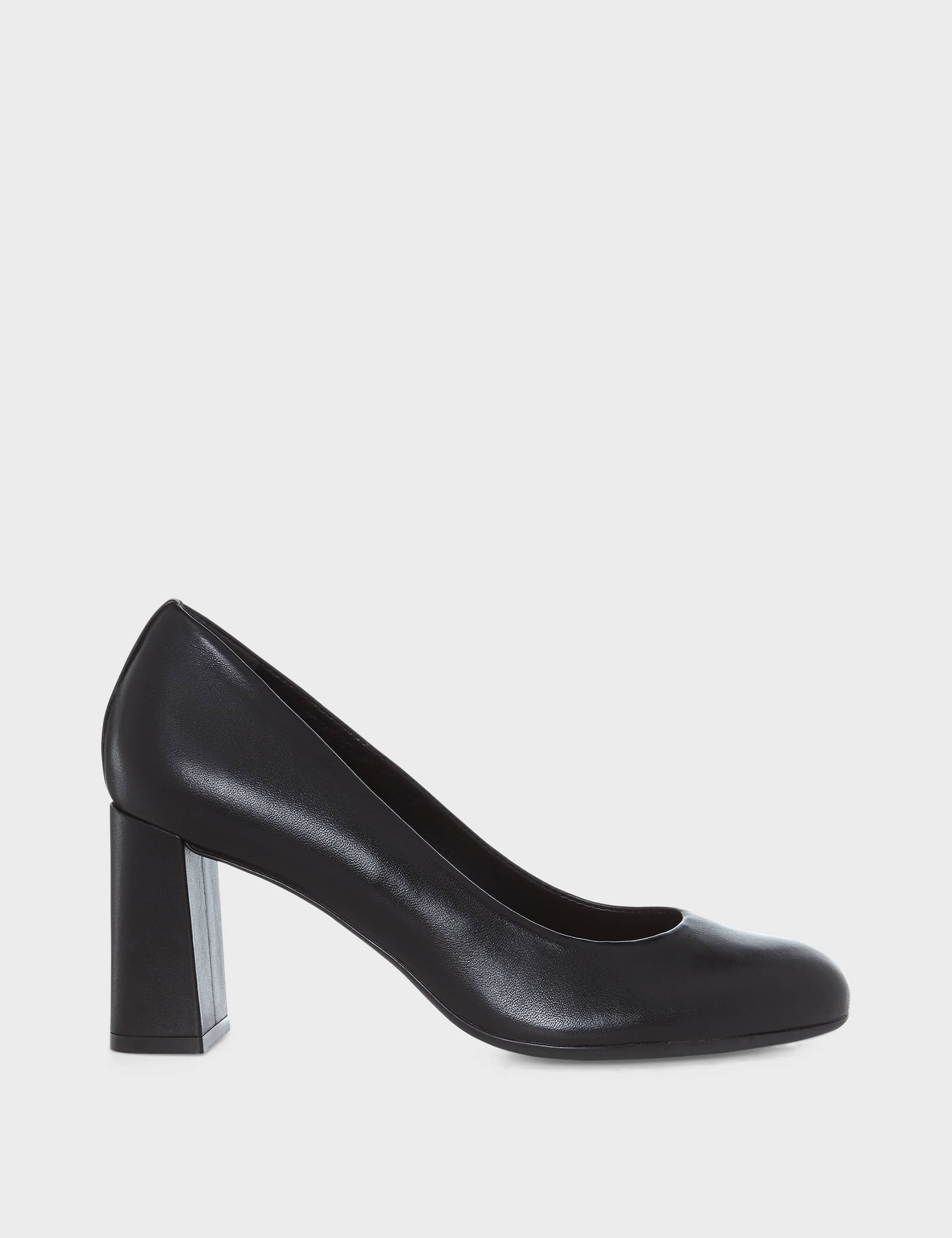 Hobbs Women's Leather Block Heel Court Shoes - 5 - Black, Black