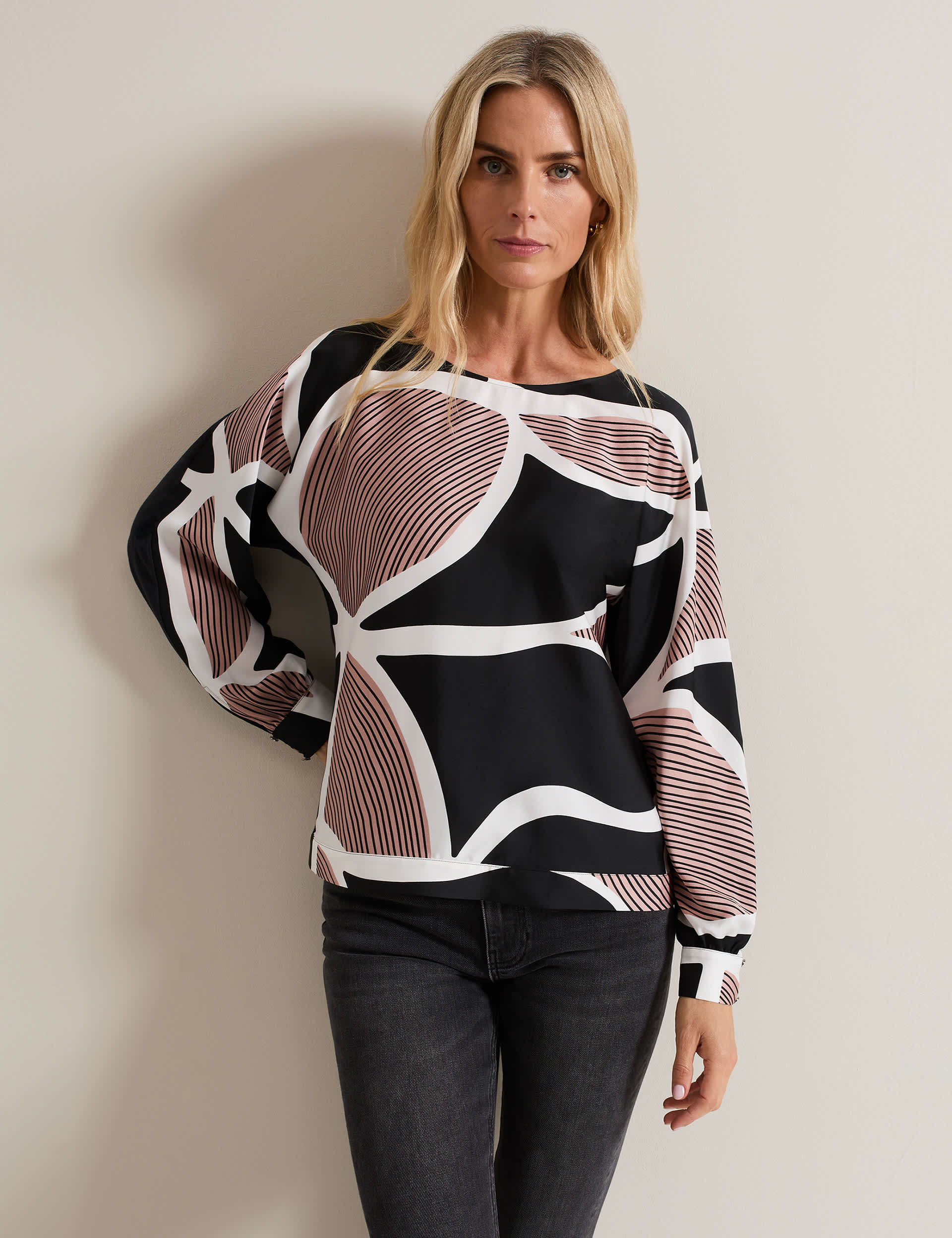 Phase Eight Women's Printed Round Neck Top