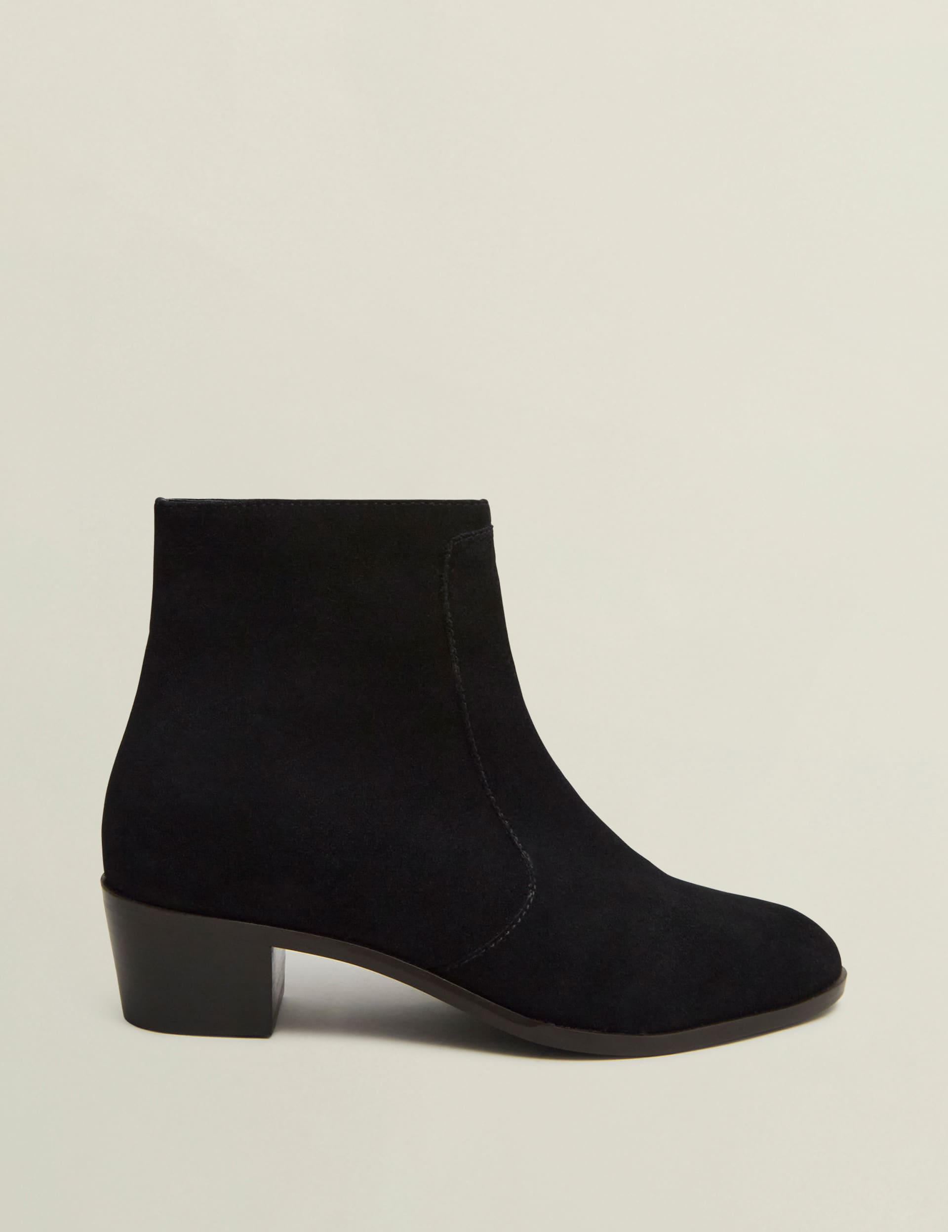 Hobbs Women's Suede Block Heel Ankle Boots - 3.5 - Black, Black