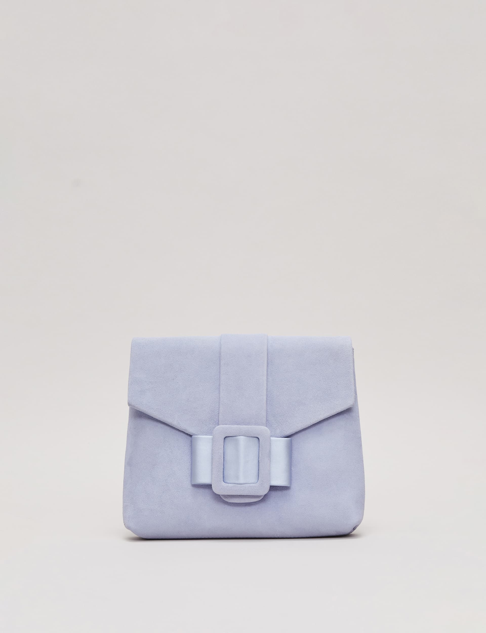 Phase Eight Women's Suede Buckle Detail Clutch Bag - Blue, Blue