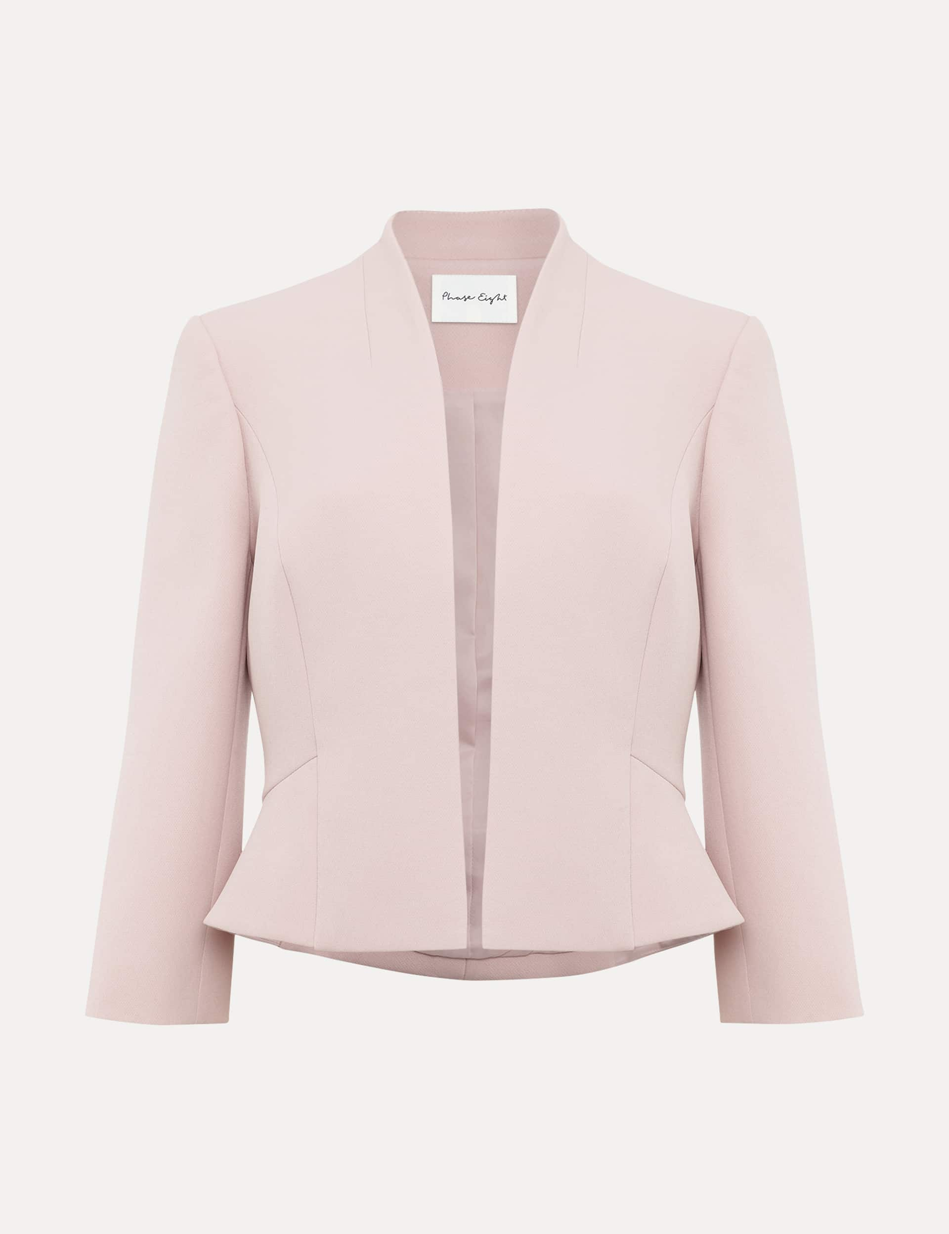 Phase Eight Women's Peplum Short Jacket - 22 - Pink, Pink,Cream