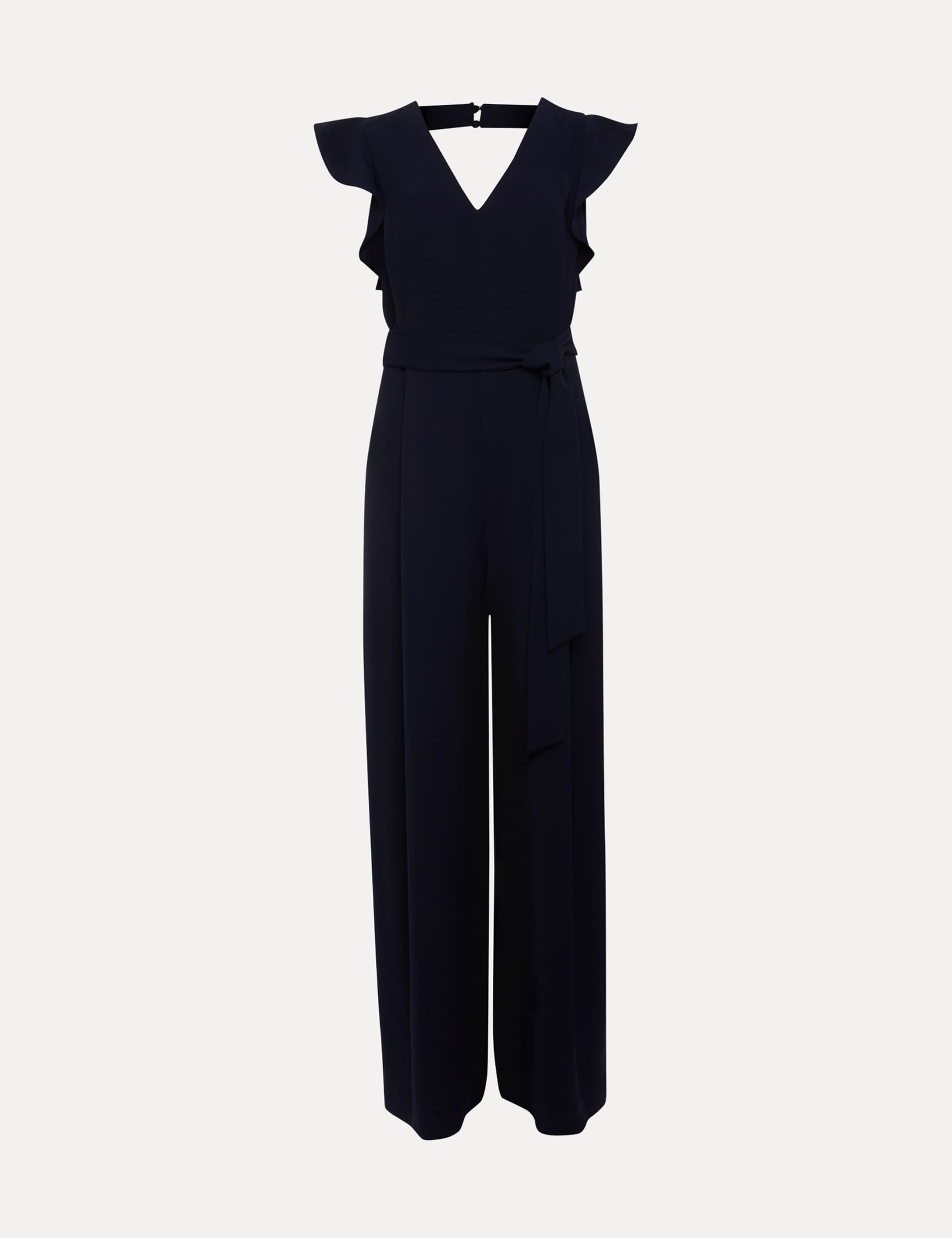 Phase Eight Women's Belted Sleeveless Wide Leg Jumpsuit - 8 - Navy, Navy