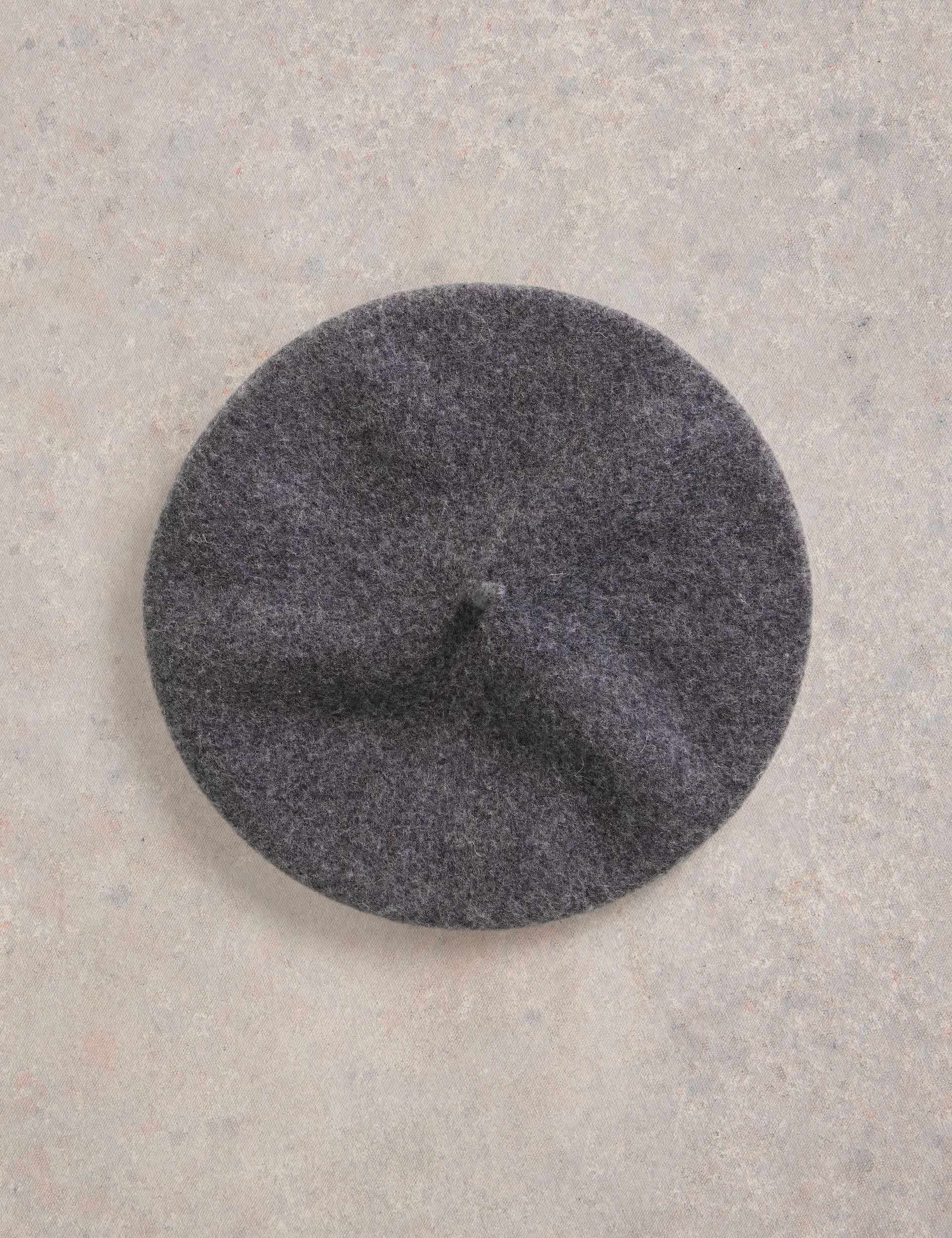 White Stuff Women's Pure Wool Felt Beret - Grey, Grey