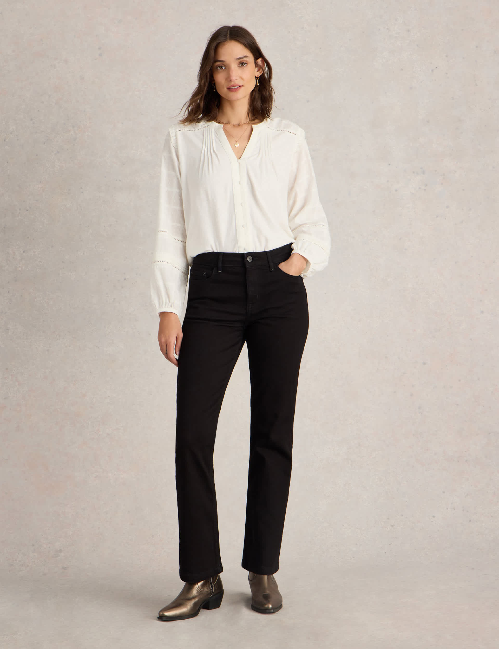 White Stuff Women's Mid Rise Bootcut Jeans