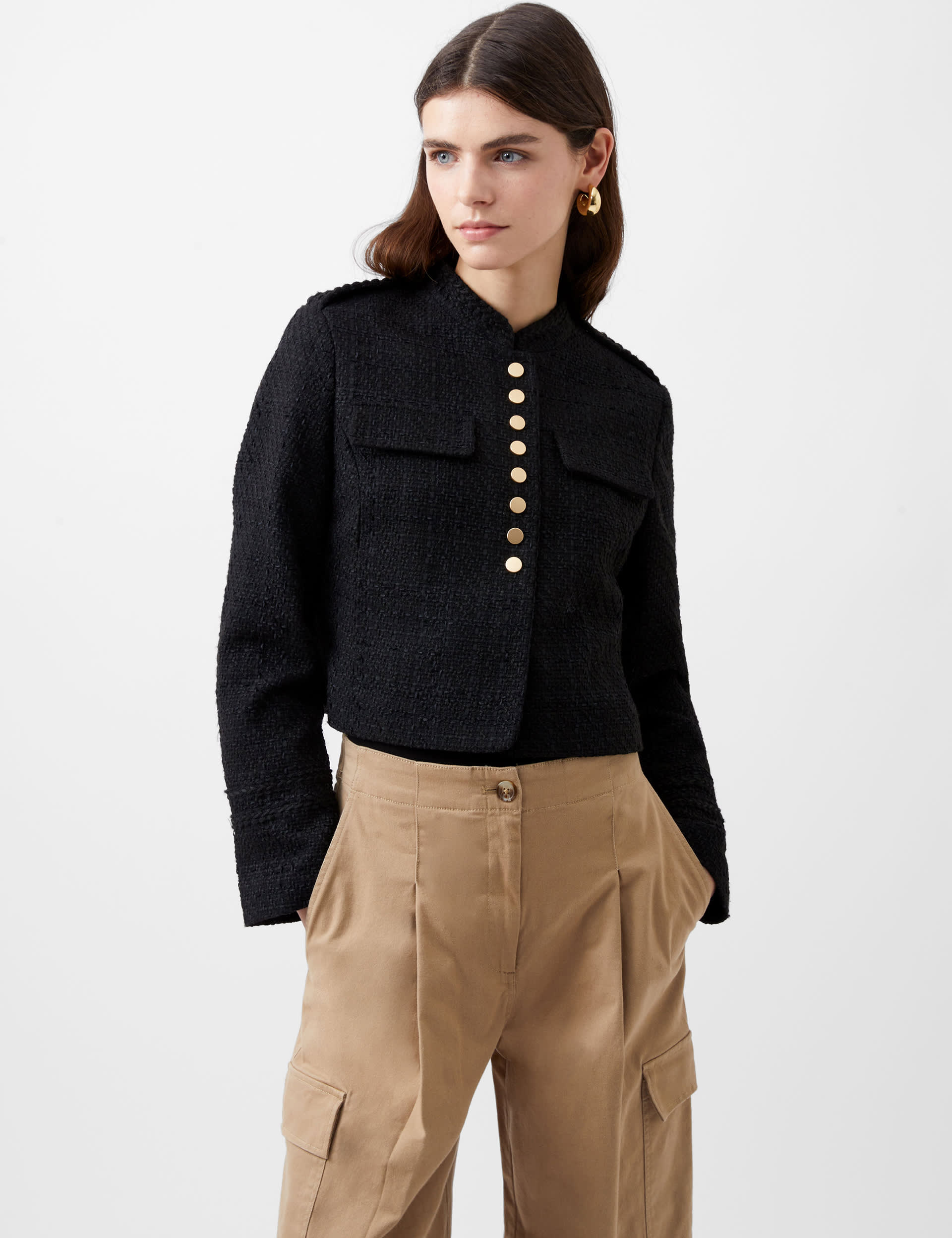 French Connection Women's Tweed Short Jacket