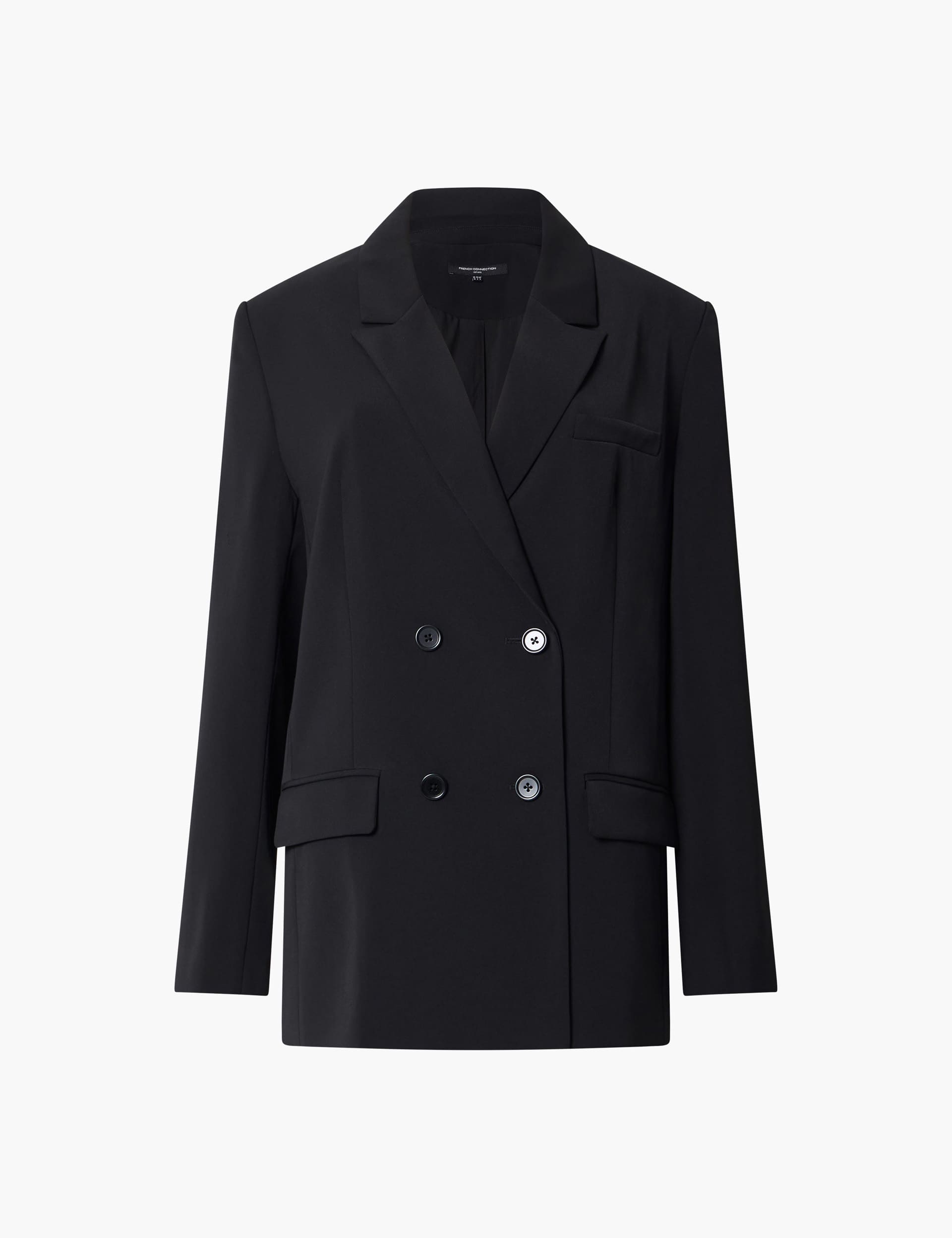 French Connection Women's Double Breasted Blazer - Black, Black