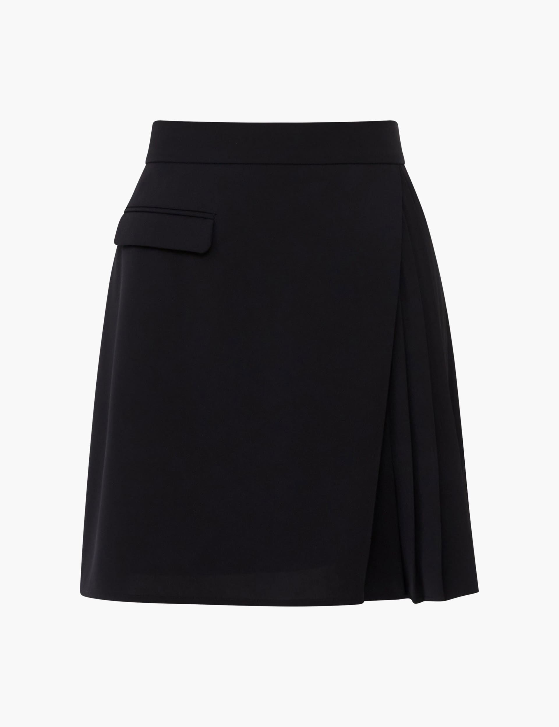 French Connection Women's Pleated Mini A-Line Skirt - 14 - Black, Black