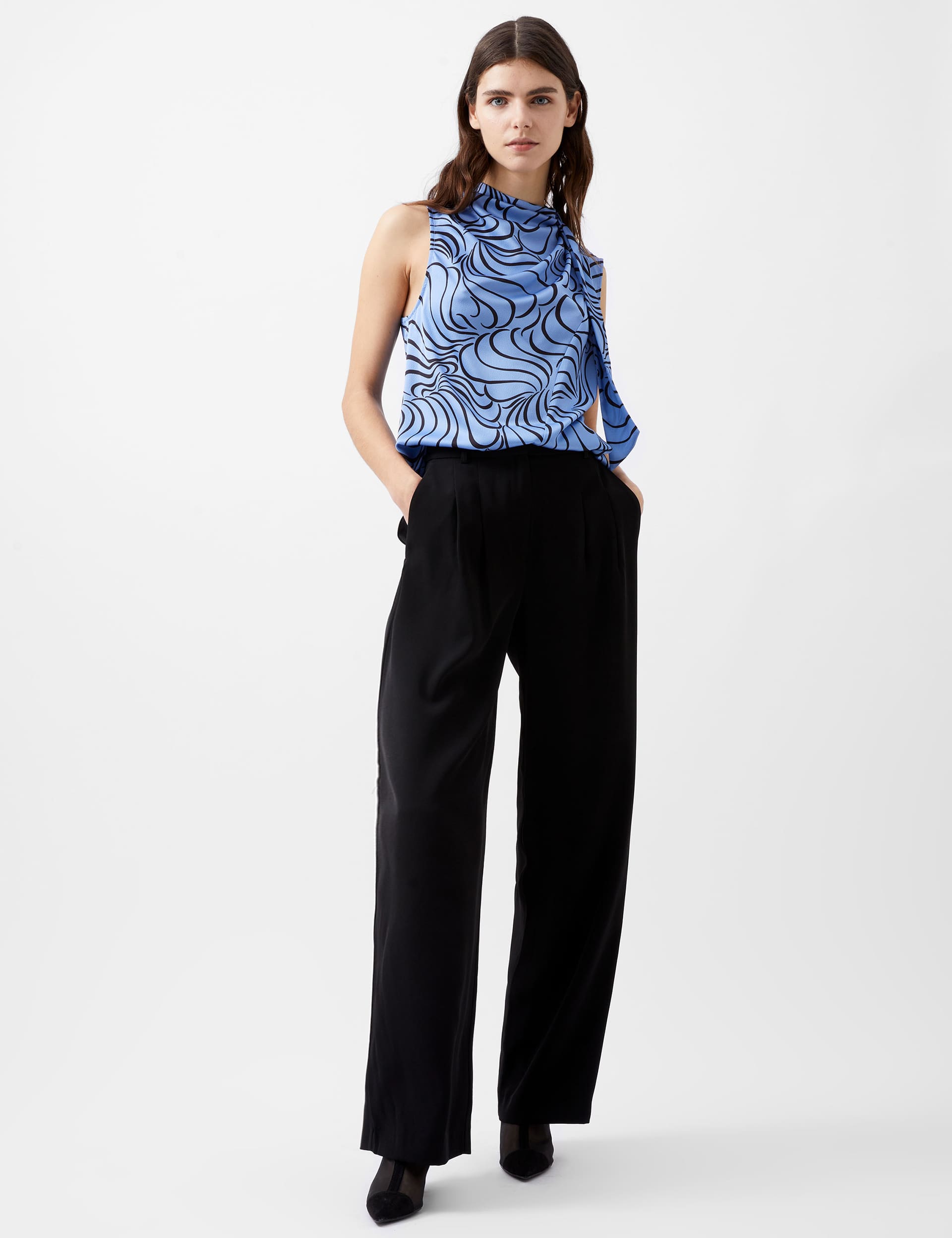 French Connection Women's Geometric Sleeveless Top