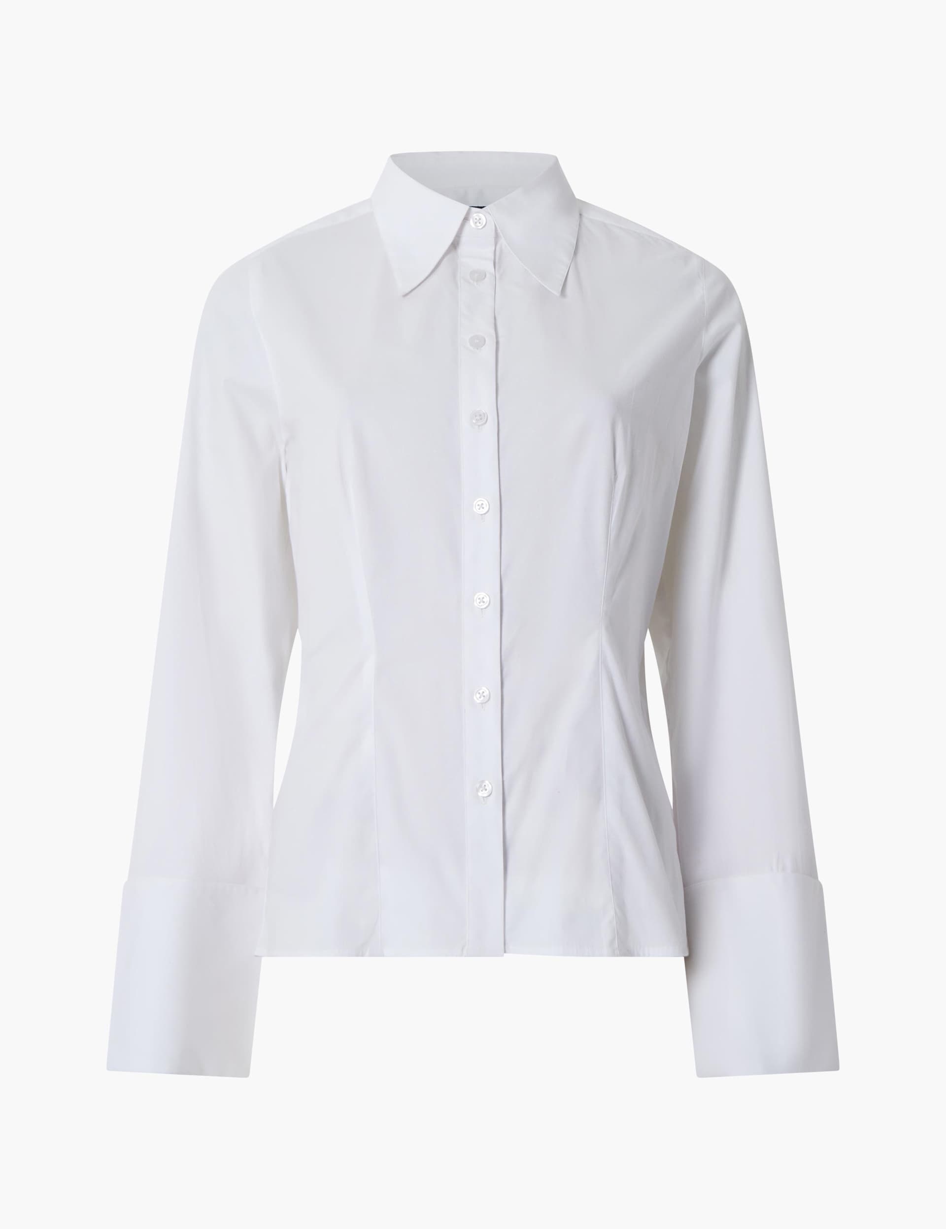 French Connection Women's Cotton Rich Shirt - L - White, White