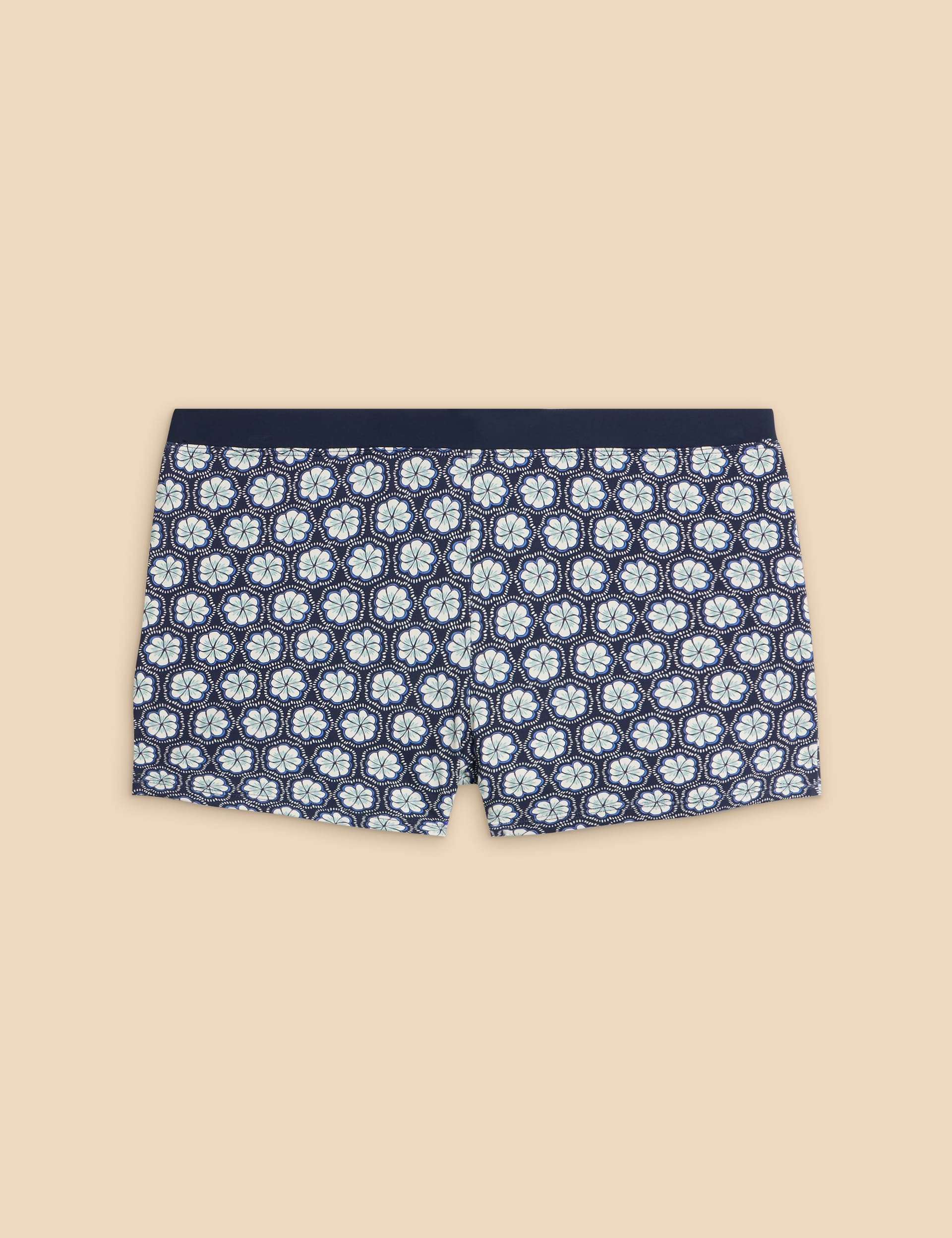 White Stuff Women's Bay Geometric Swim Shorts - 10 - Navy Mix, Navy Mix