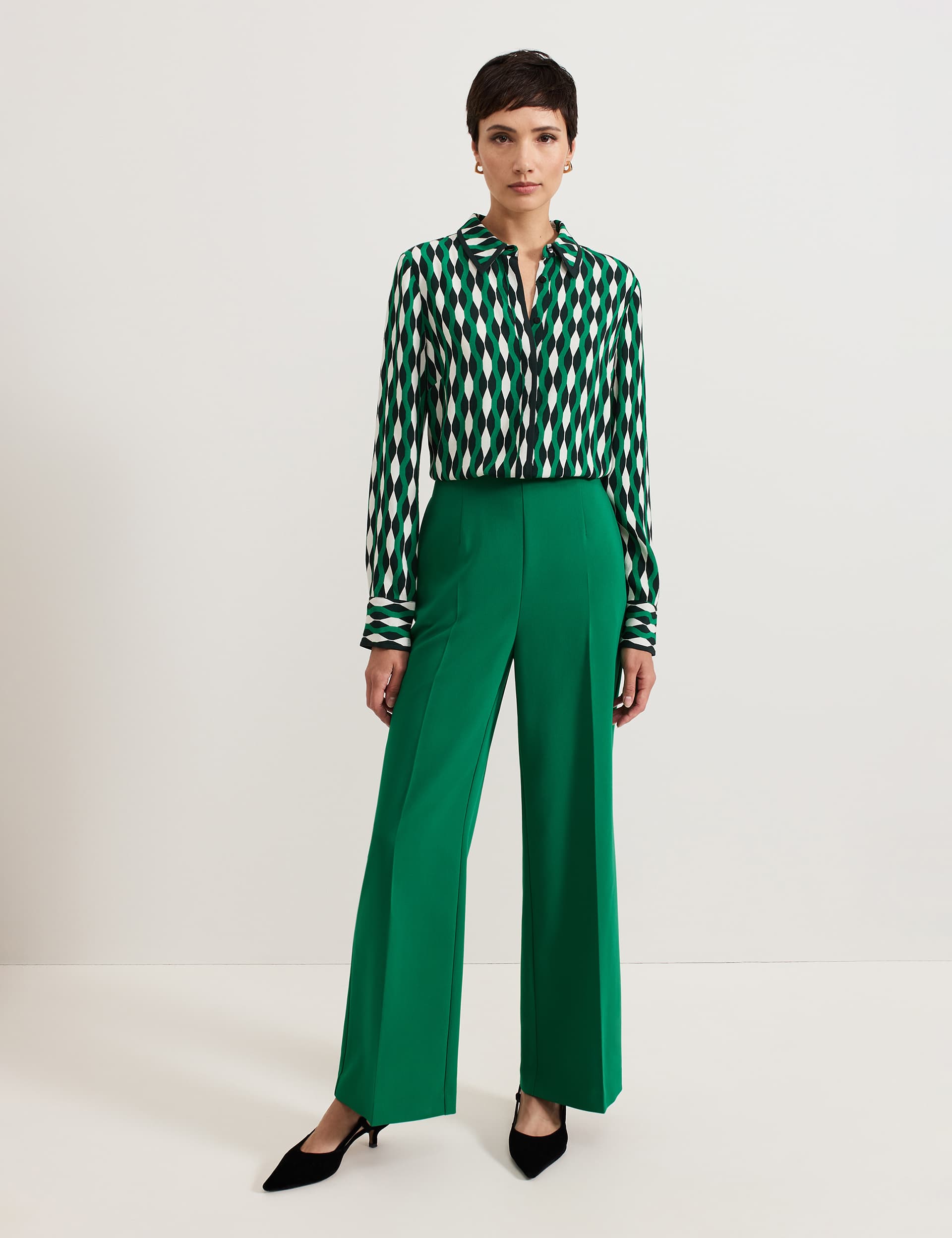 Phase Eight Women's Tailored Ankle Grazer Trousers - 10 - Green, Green