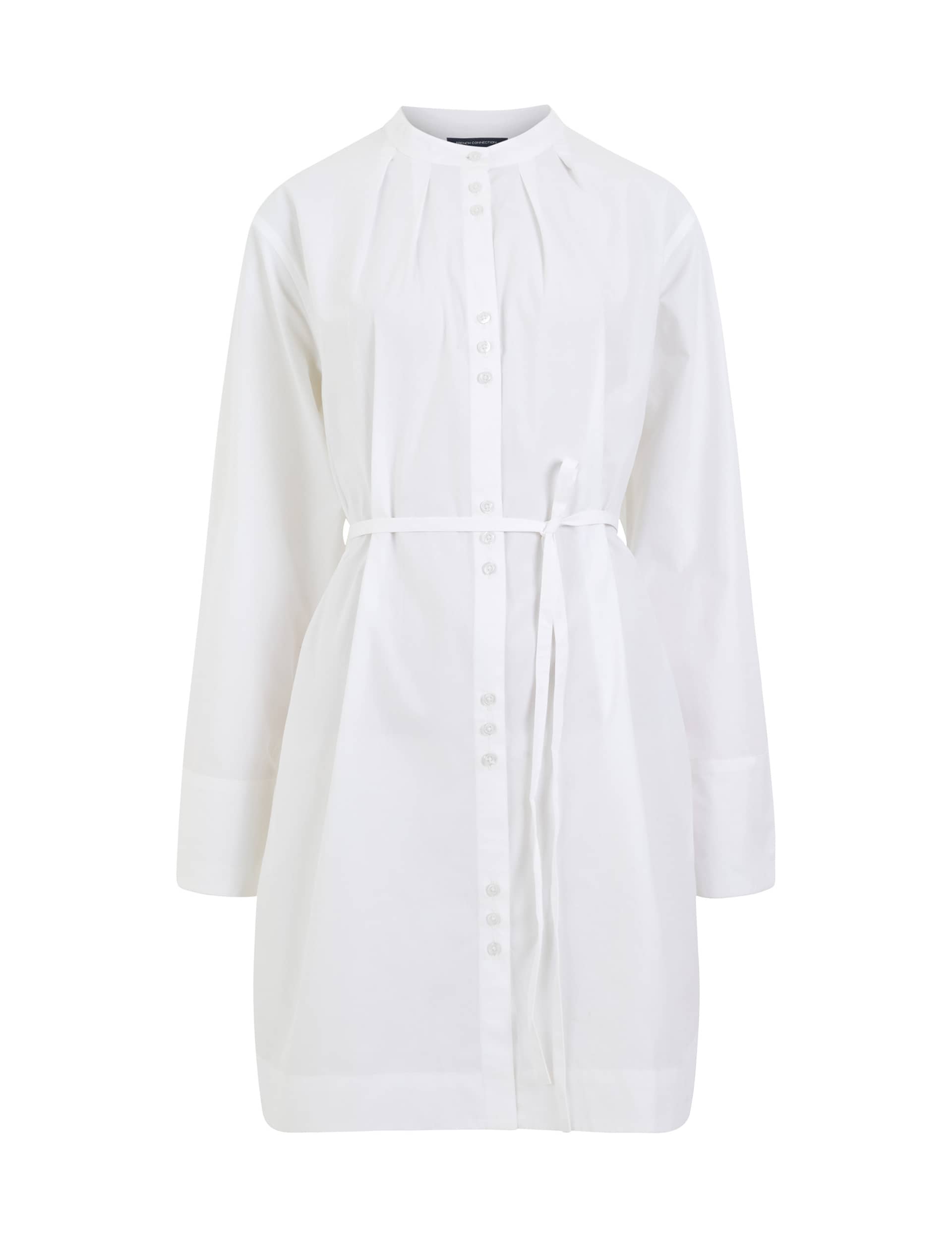 French Connection Women's Knee Length Shirt Dress - White, White