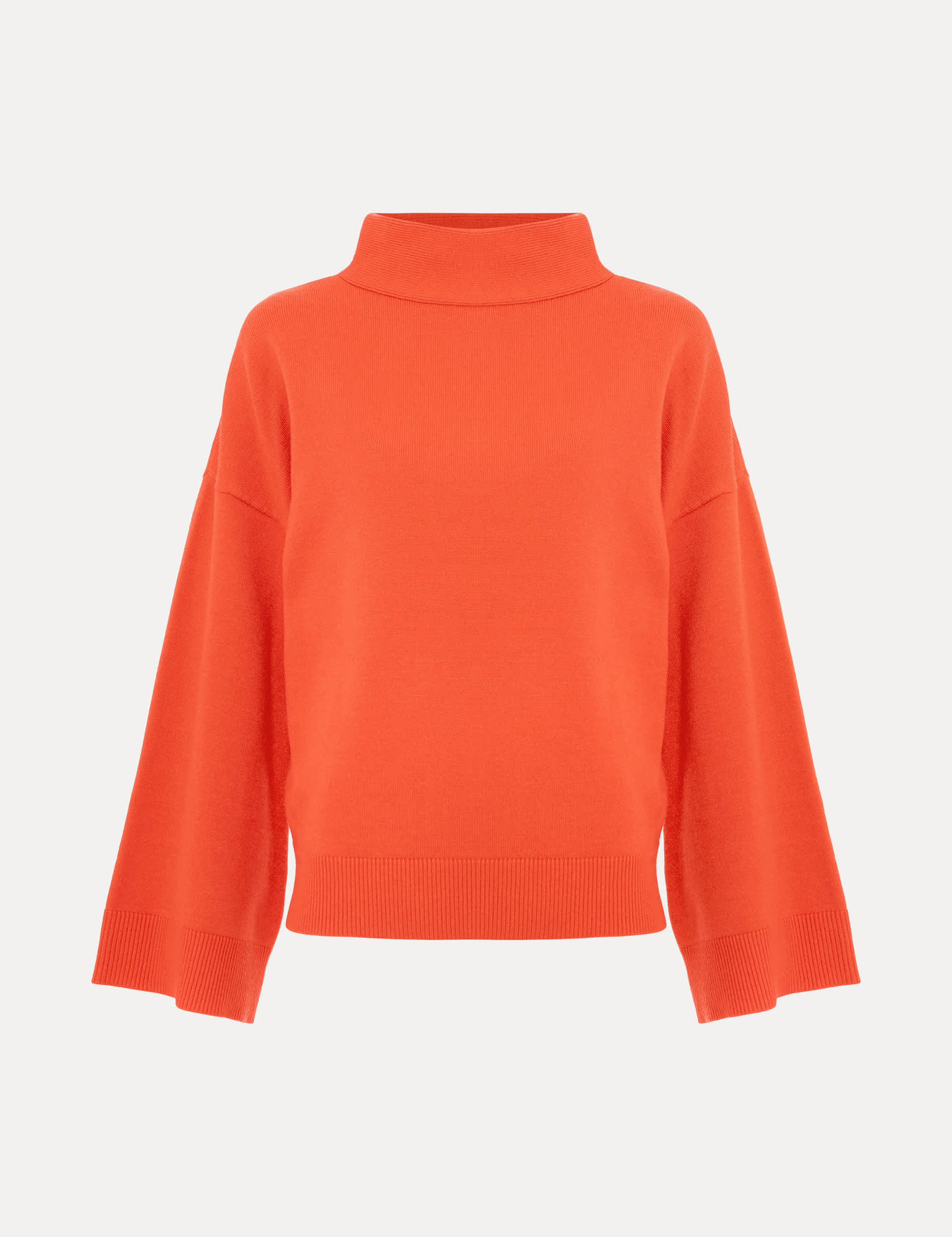 Phase Eight Women's Funnel Neck Wide Sleeve Jumper - Orange, Orange