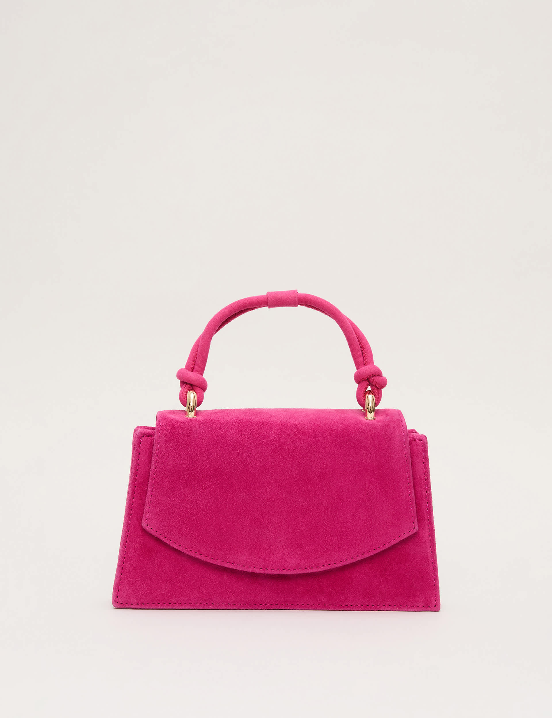 Phase Eight Women's Suede Top Handle Clutch Bag - Pink, Pink