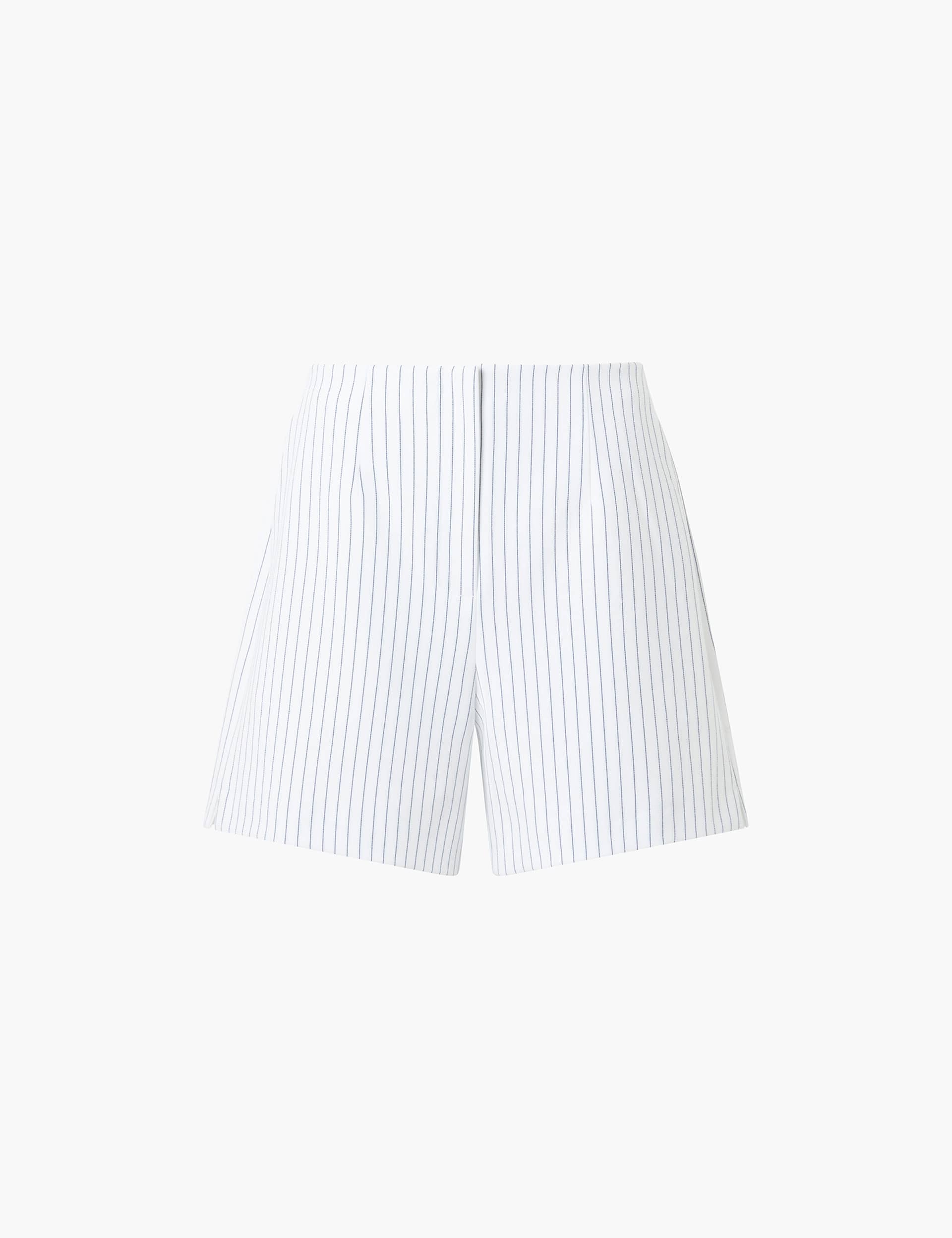 French Connection Women's Pinstripe Shorts - 10 - White Mix, White Mix