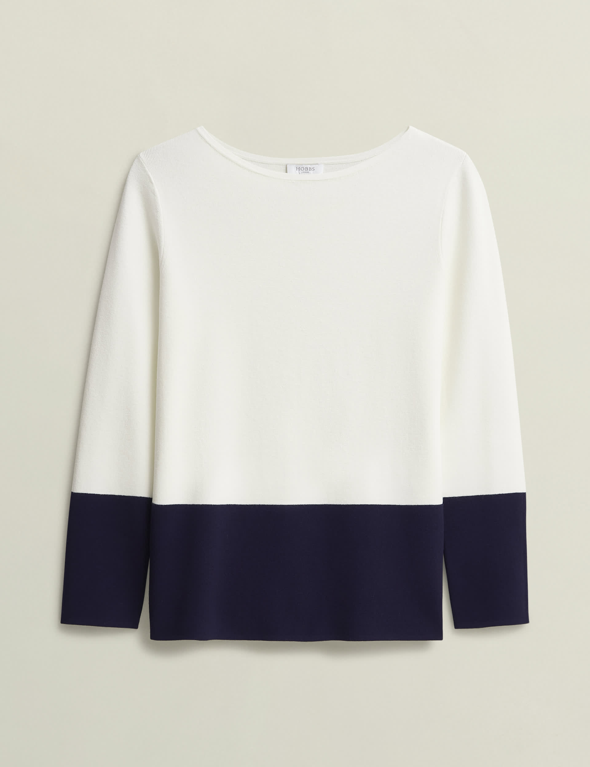 Hobbs Women's Colour Block Jumper - S - Ivory Mix, Ivory Mix