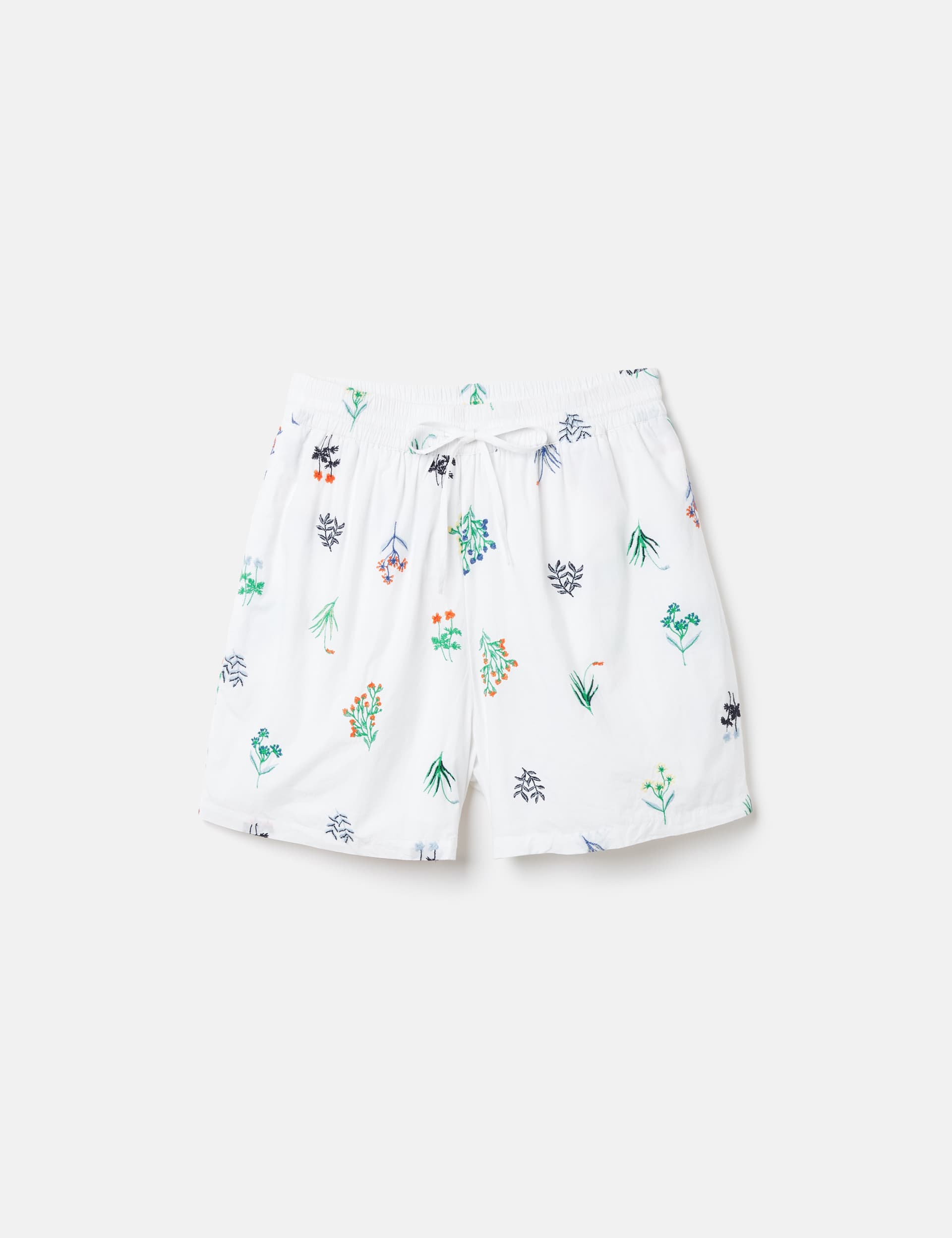 Joules Women's Pure Cotton Floral Shorts - 20 - White, White