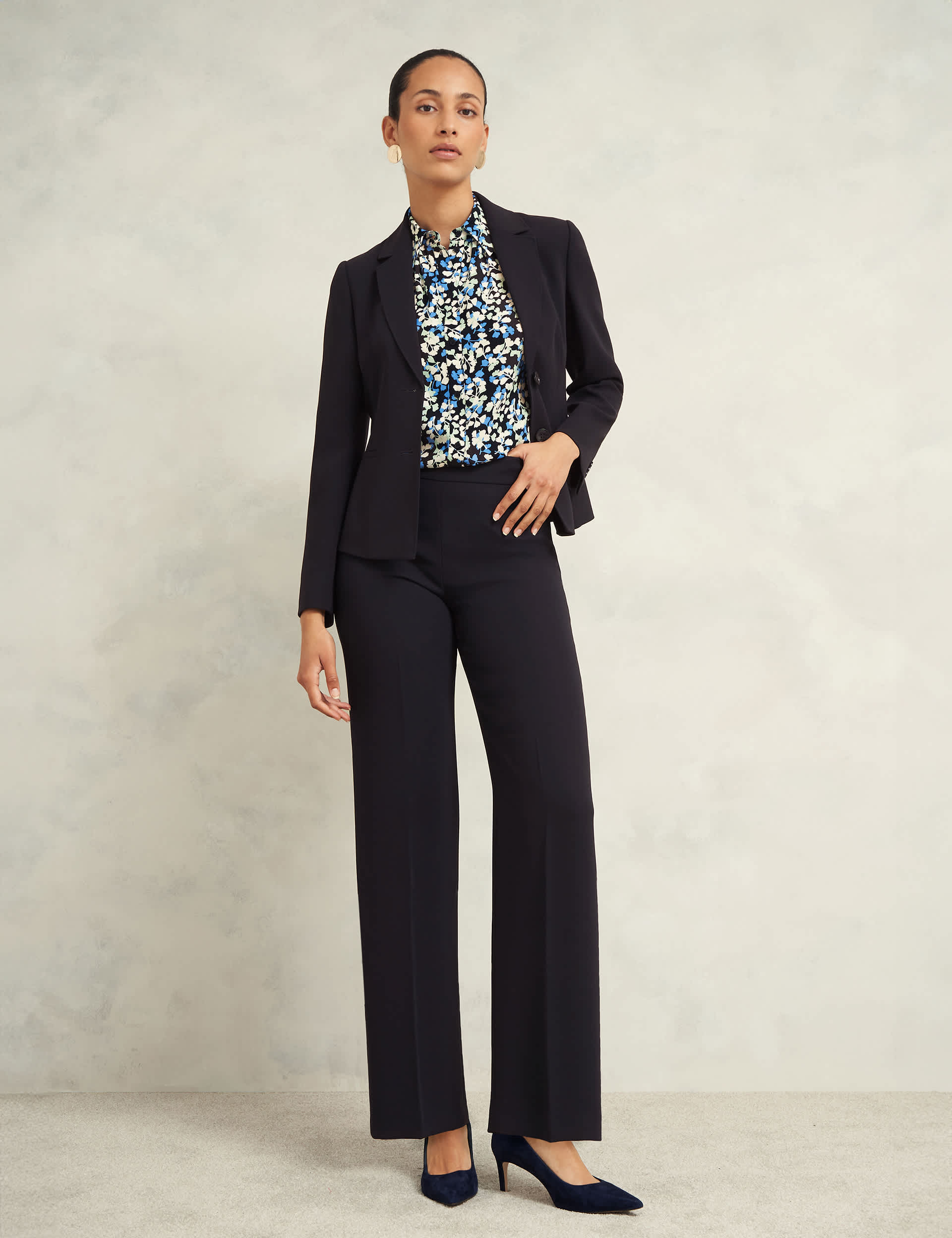 Hobbs Women's Cigarette Trousers - 14 - Navy, Navy