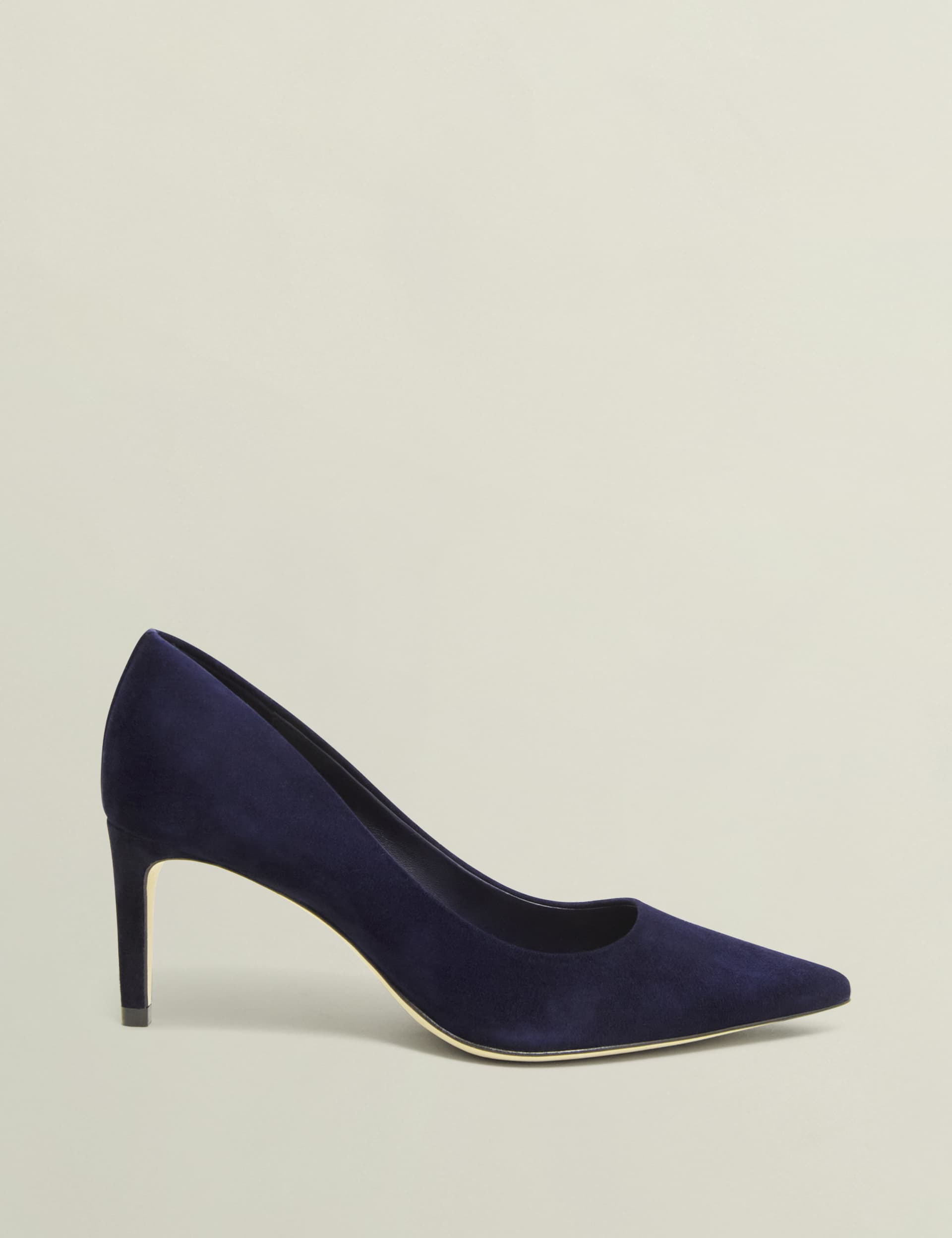 Hobbs Women's Suede Stiletto Heel Court Shoes - 5 - Navy, Black,Navy