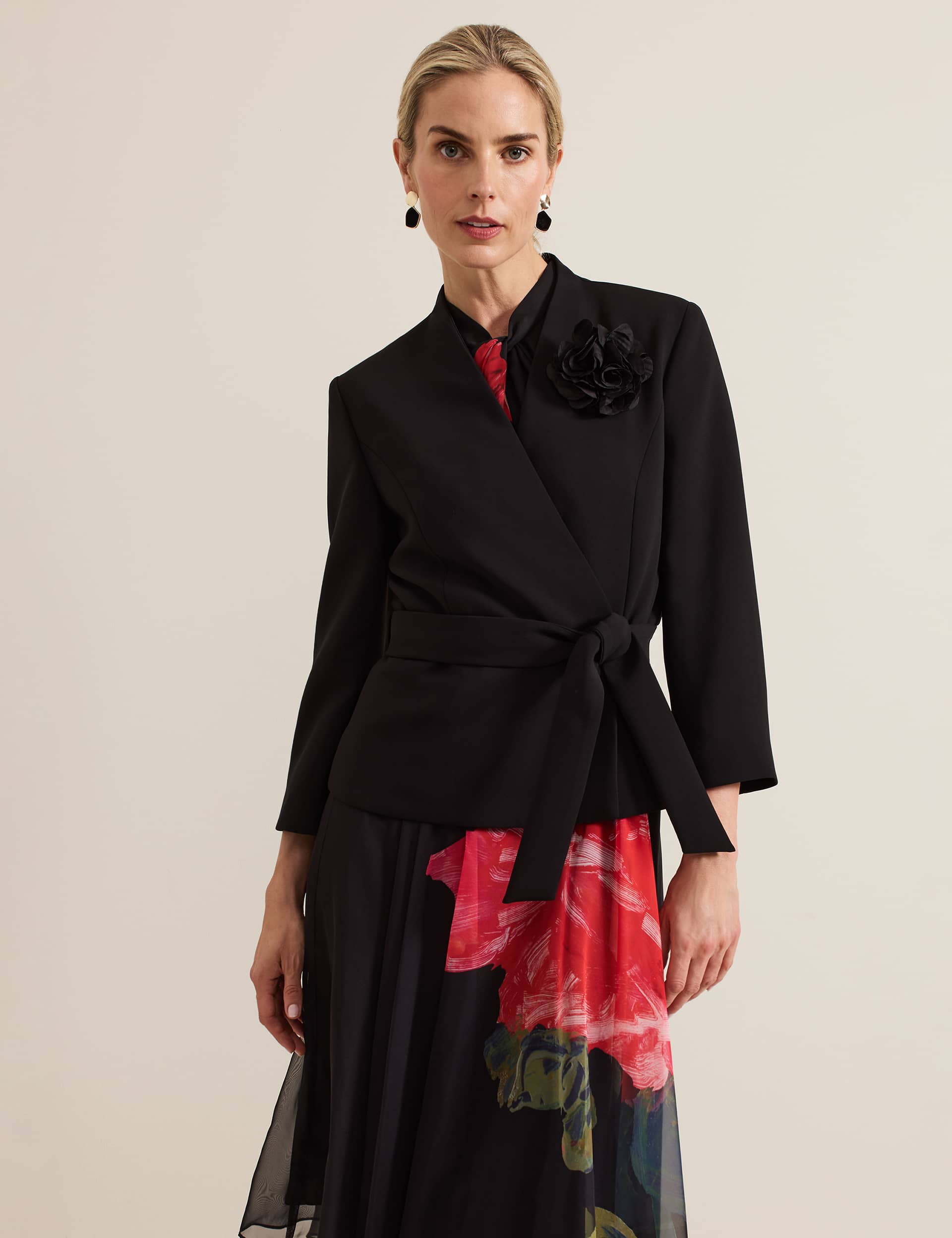 Phase Eight Women's Corsage Belted Short Jacket