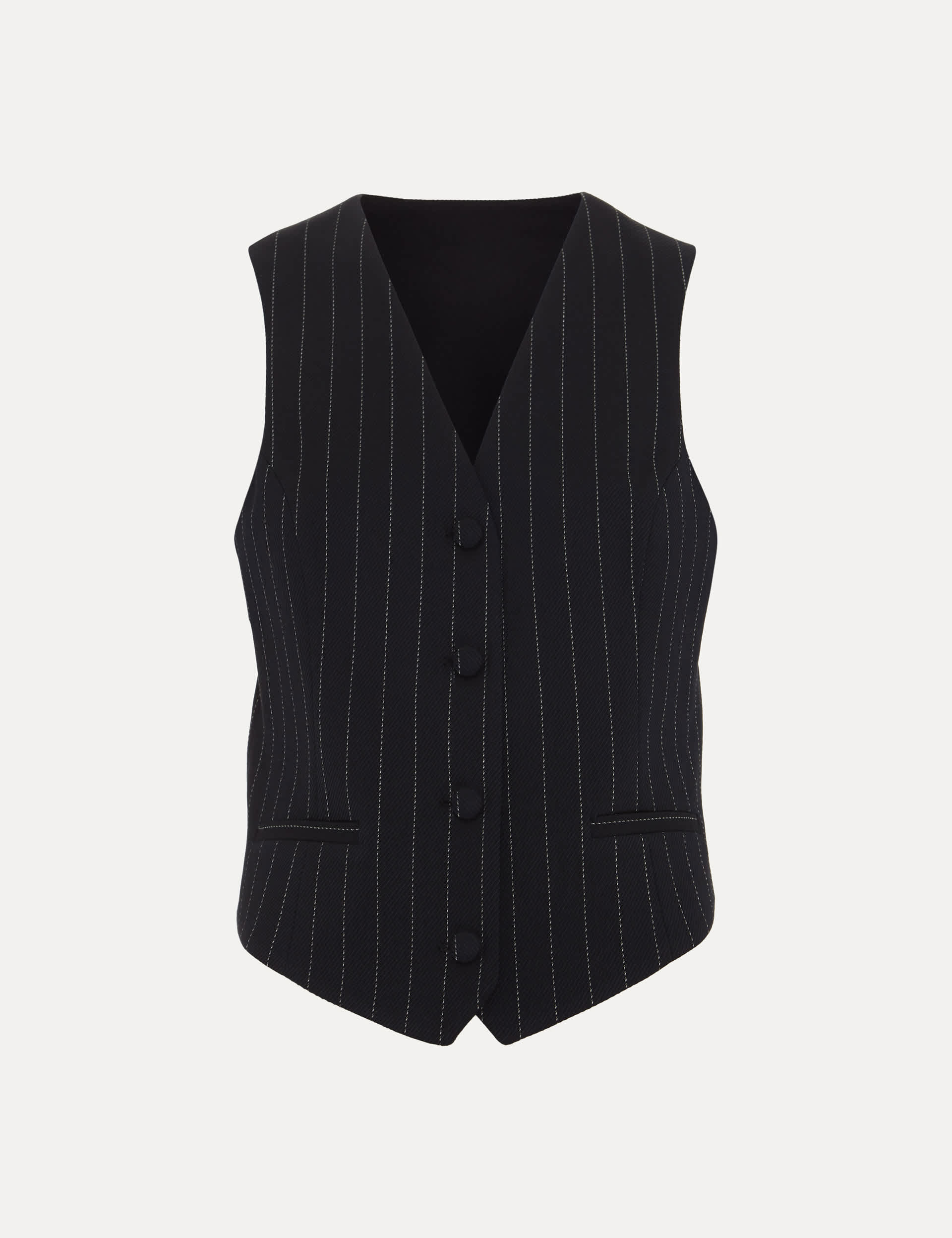 Phase Eight Women's Pinstripe Single Breasted Waistcoat - 16 - Navy, Navy