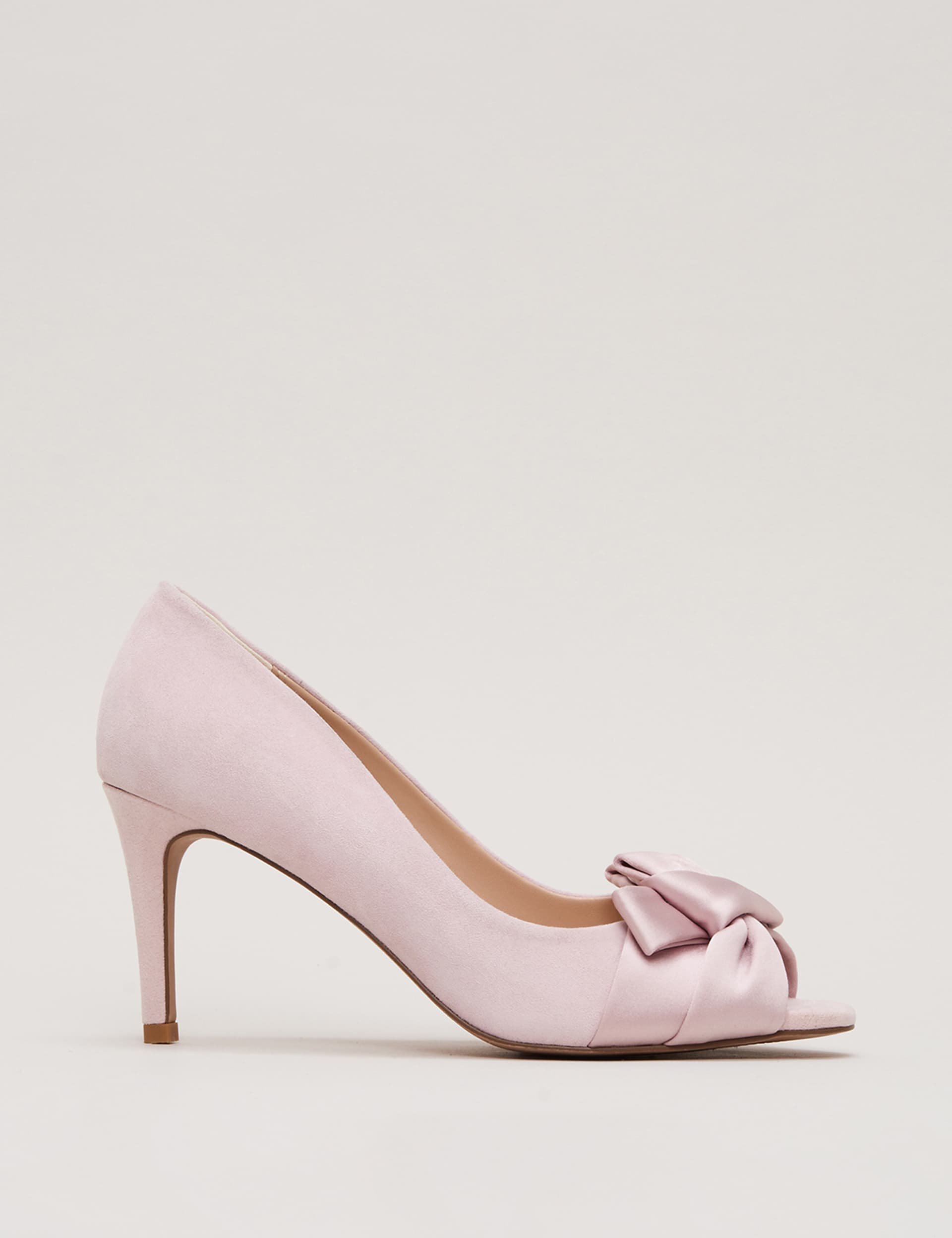 Phase Eight Women's Suede Stiletto Heel Peep Toe Shoes - 7 - Pink, Pink