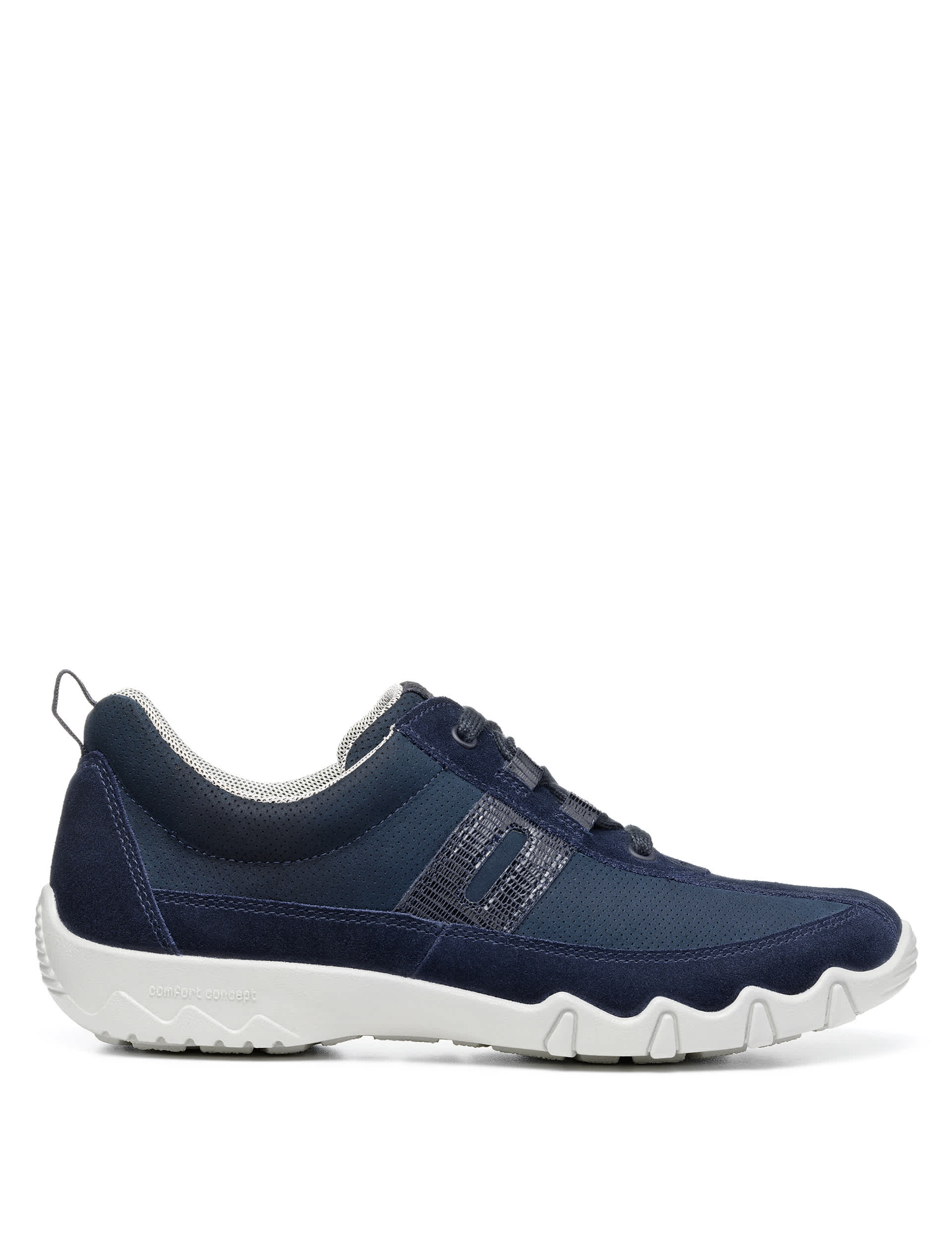 Hotter Women's Leanne II Suede Lace Up Trainers - 5 - Navy, Navy